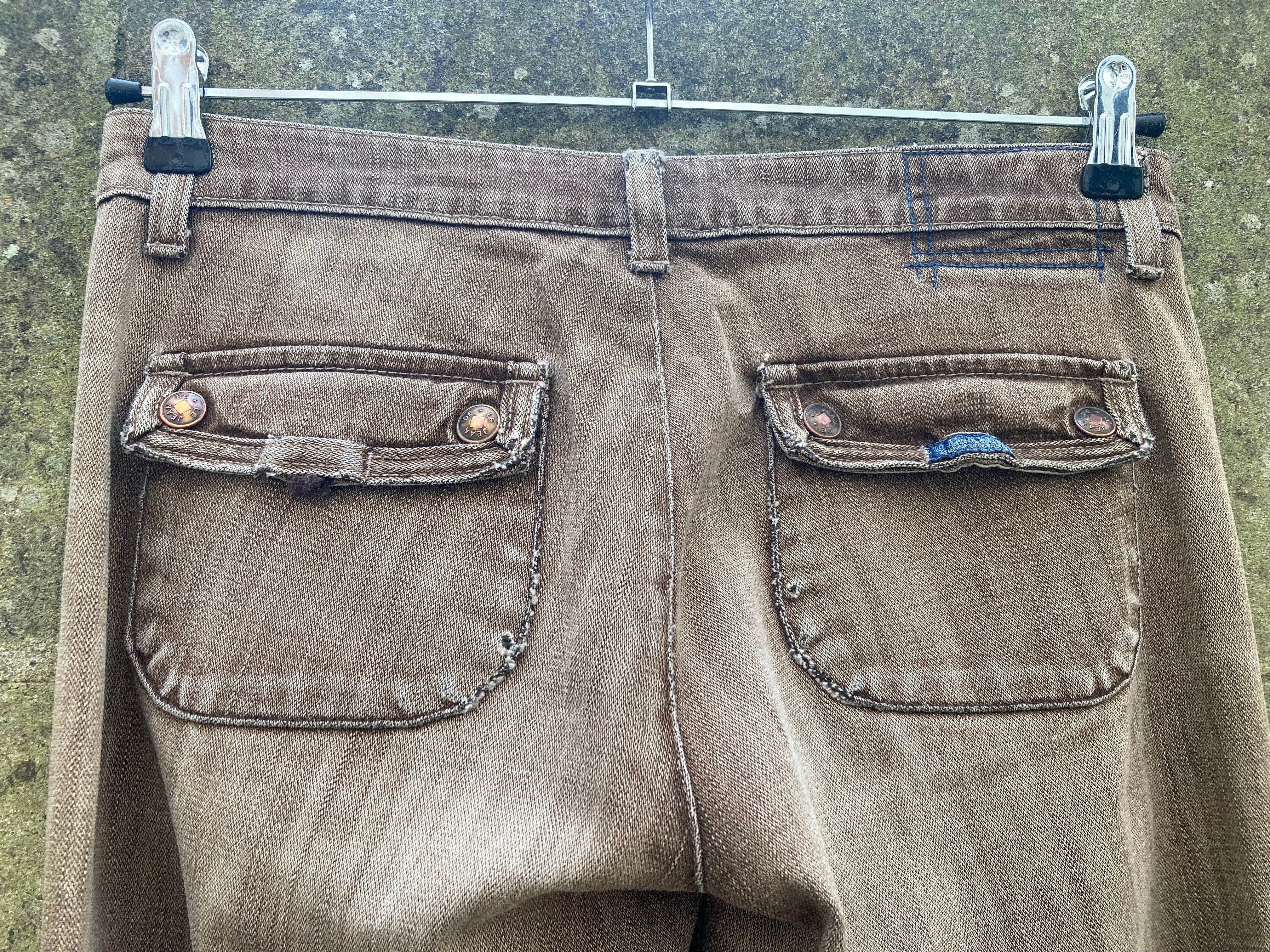Marithe Francois Girbaud Brown Denim Trousers Size 10/12 - Image 5