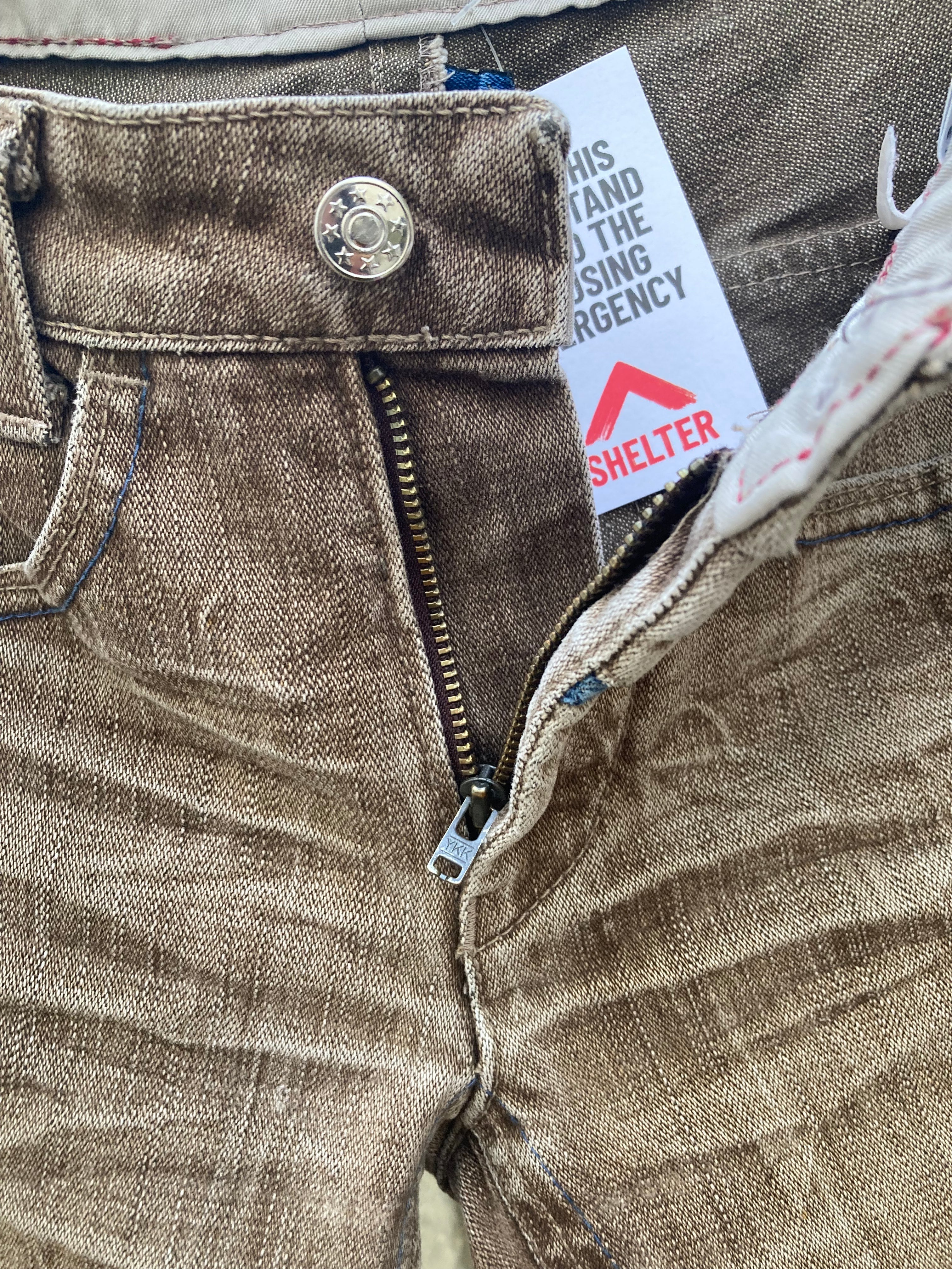 Marithe Francois Girbaud Brown Denim Trousers Size 10/12 - Image 8