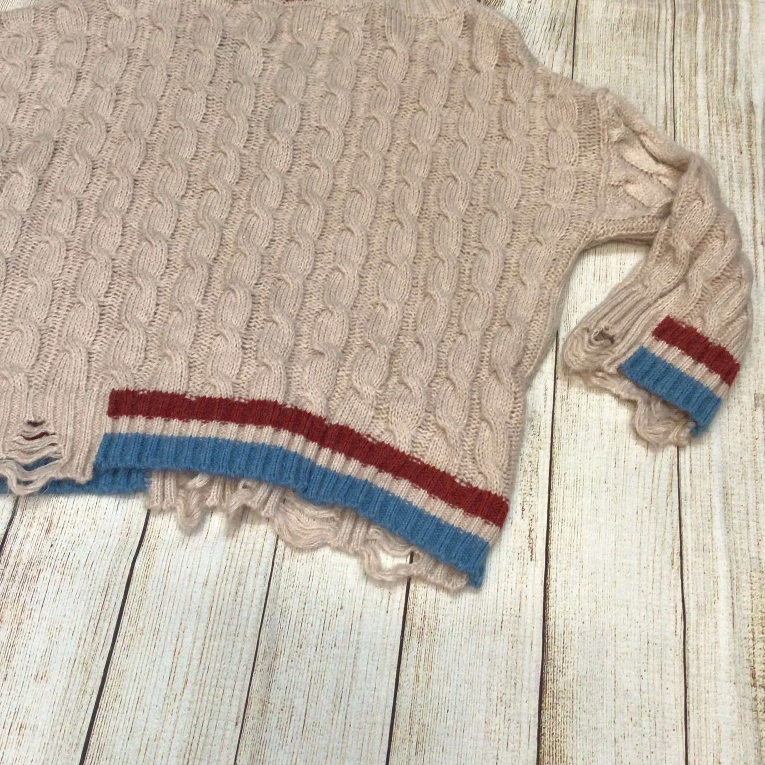 Marni Pink Cable Knit Alpaca Wool Asymmetrical Distressed Jumper Size Ch52 - Image 8