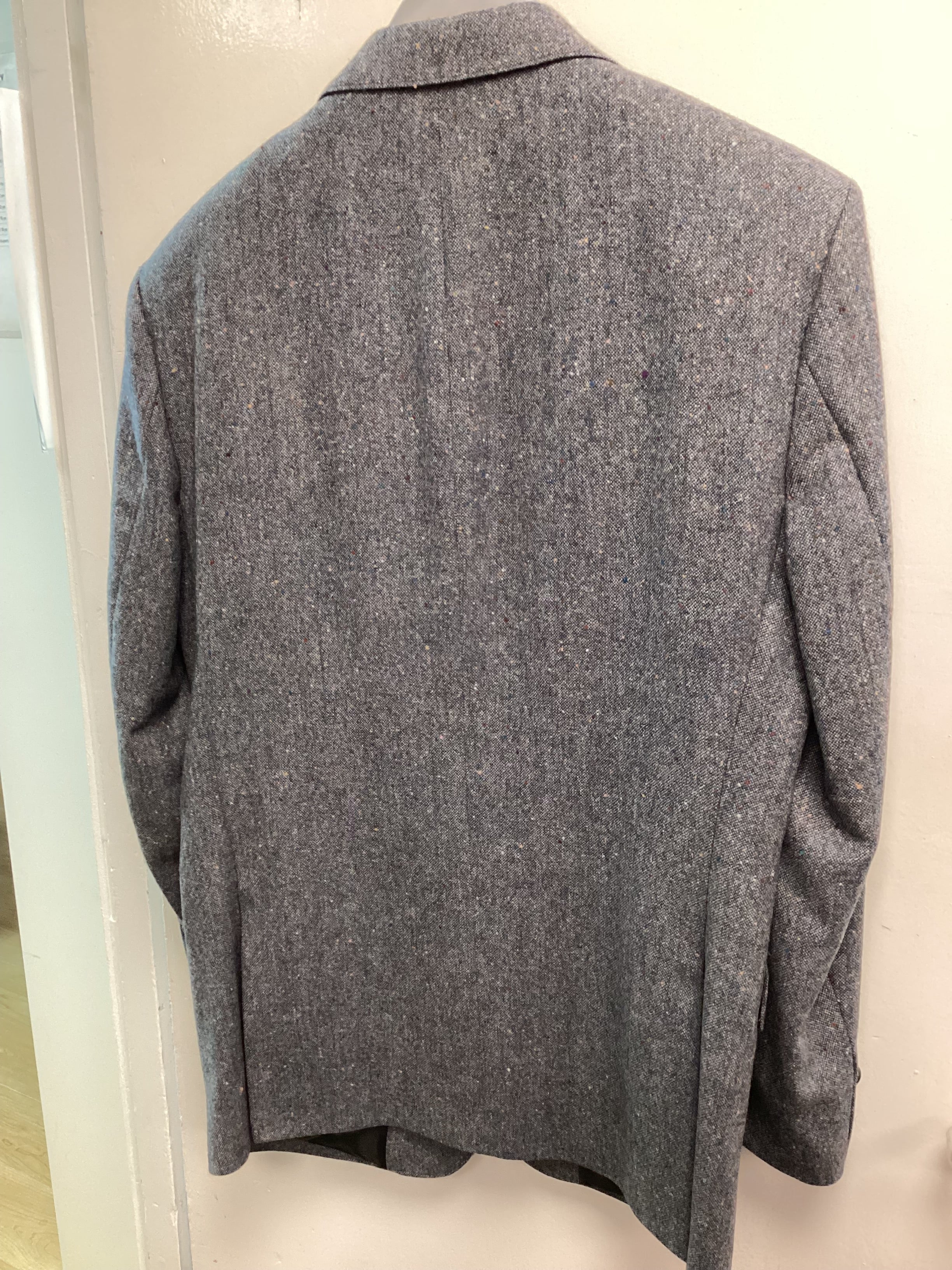Men’s Donegal Tweed Jacket Blue with colourful flakes - Size 40 - Image 8