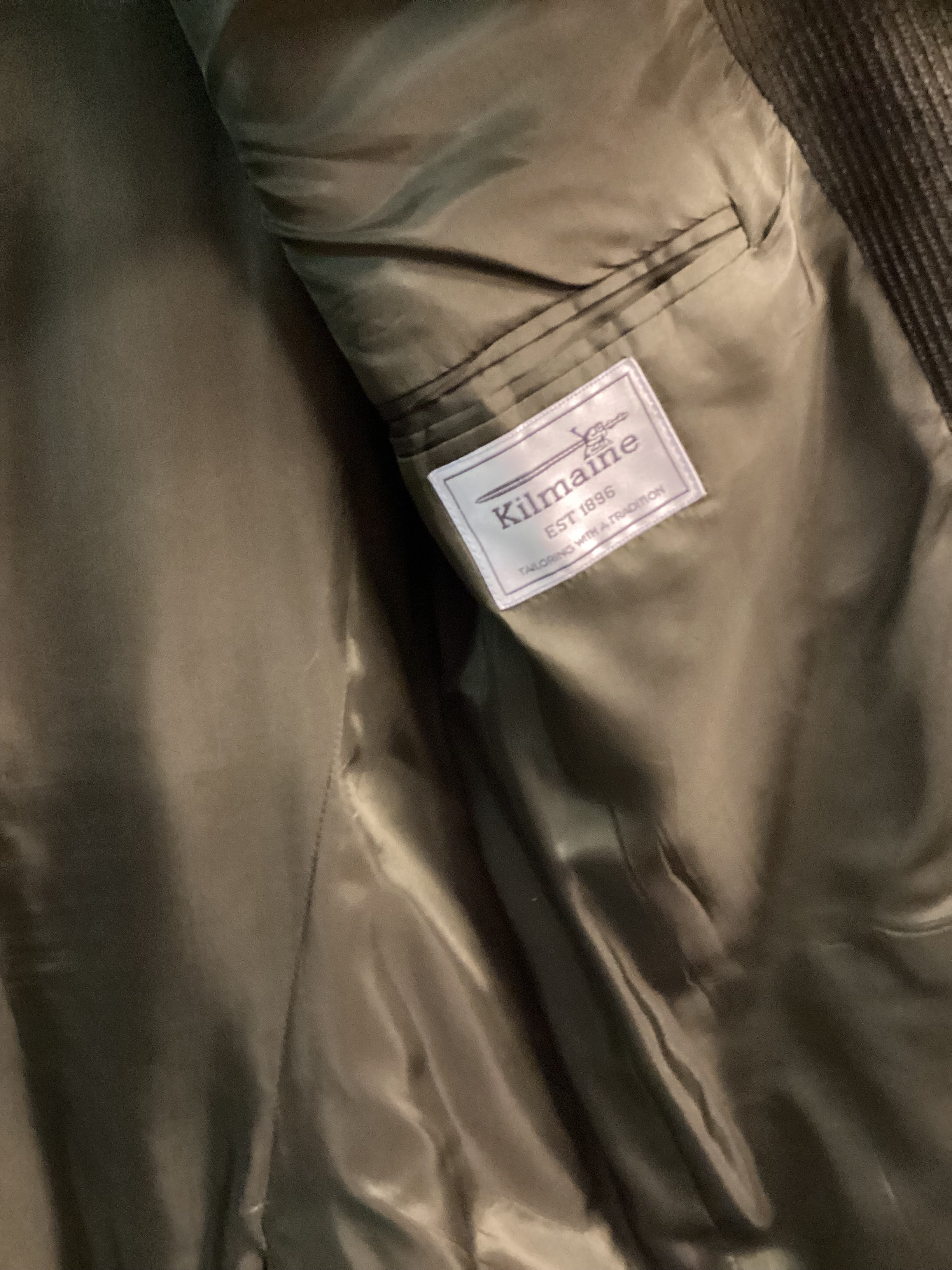 Men’s Kilmaine Green Corduroy Jacket - Size 40 - Image 4