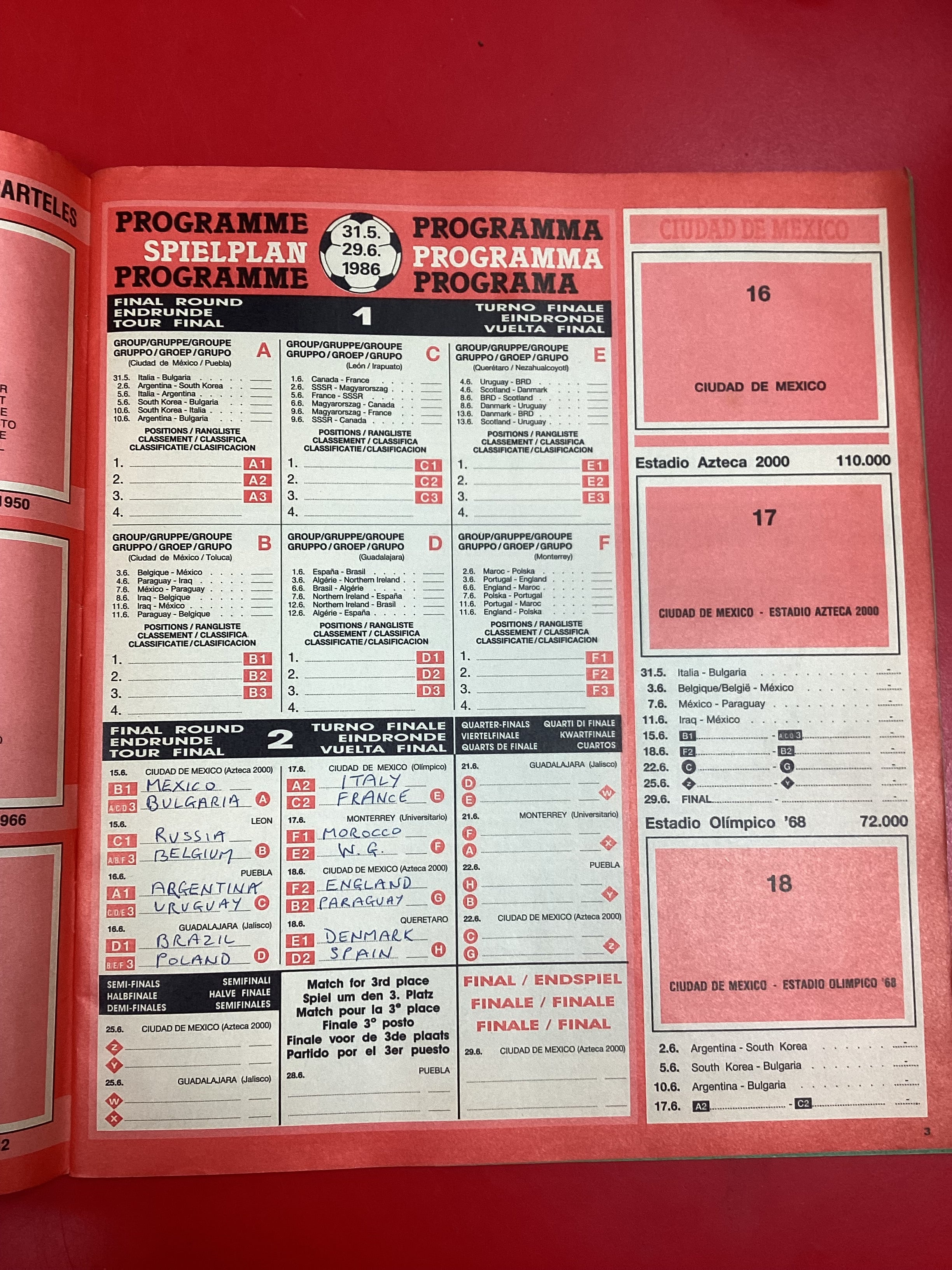 Mexico World Cup 1986 Panini Sticker Album EMPTY - Image 6