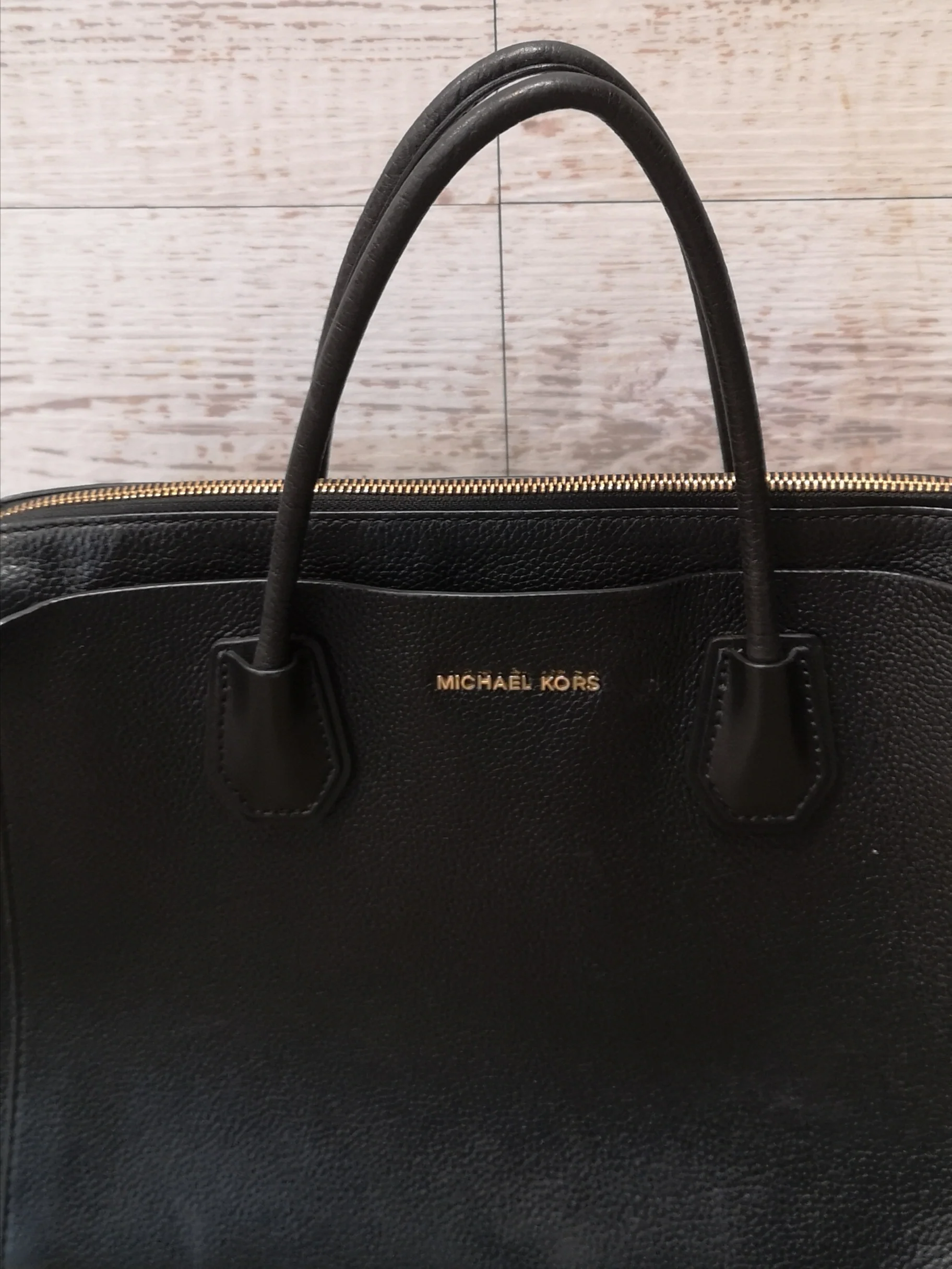 Michael Kors Black Leather Large Mercer Belted Satchel Bag - Image 6