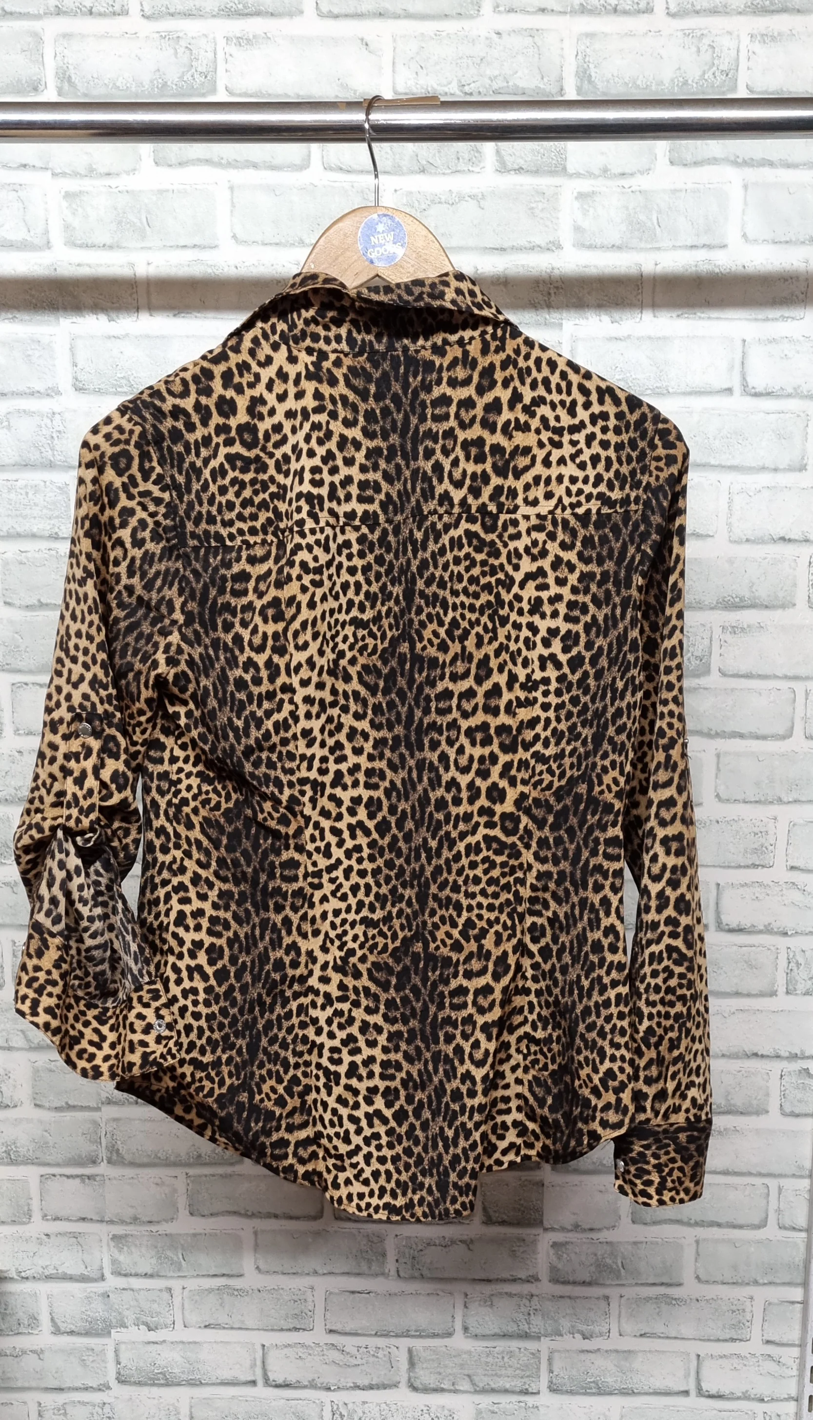 Michael Kors Leopard Print Zip-Up Shirt Size XS BNWT - Image 5