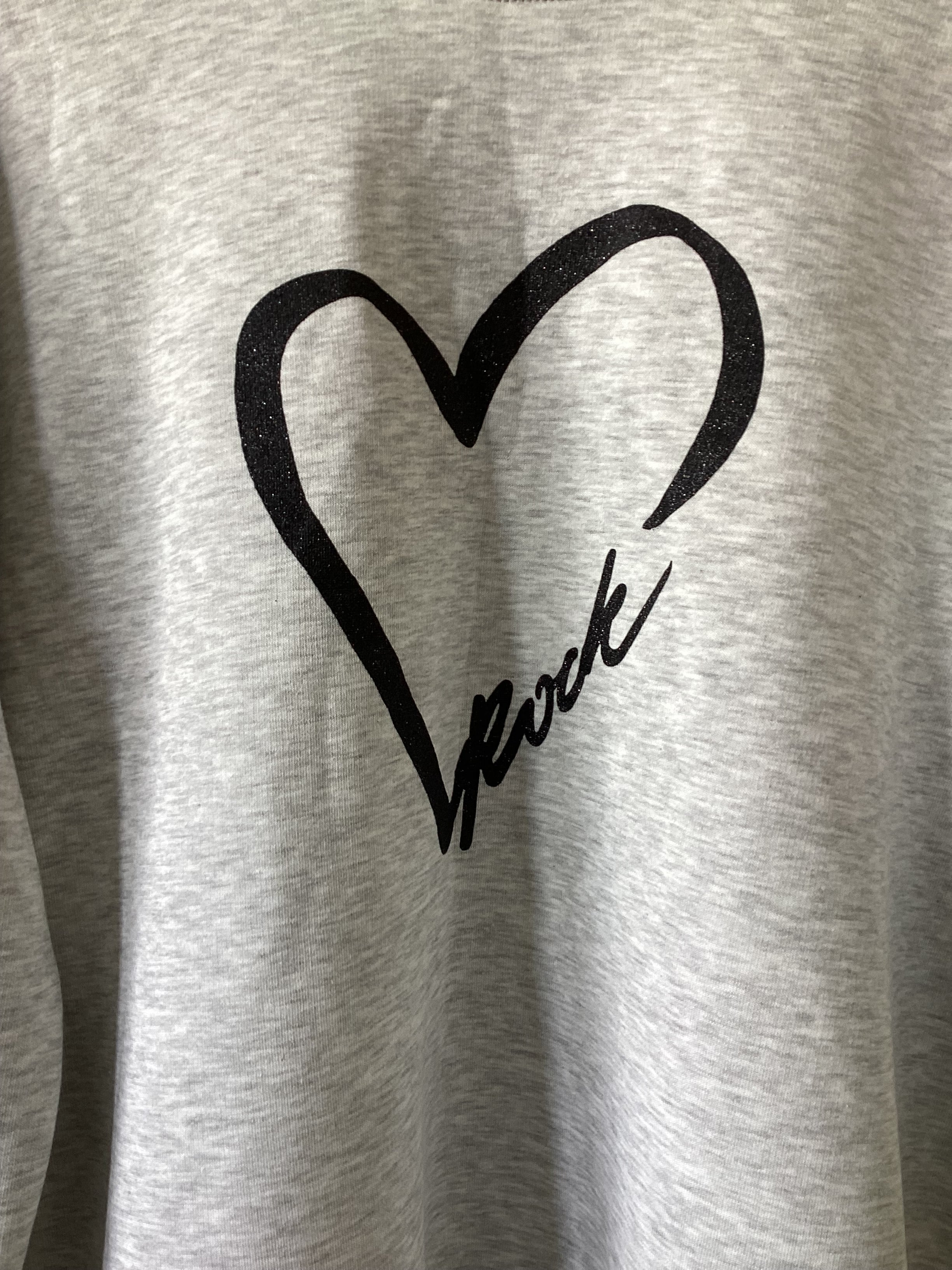 Mint Velvet Grey Heart Sweatshirt Size L - Image 2
