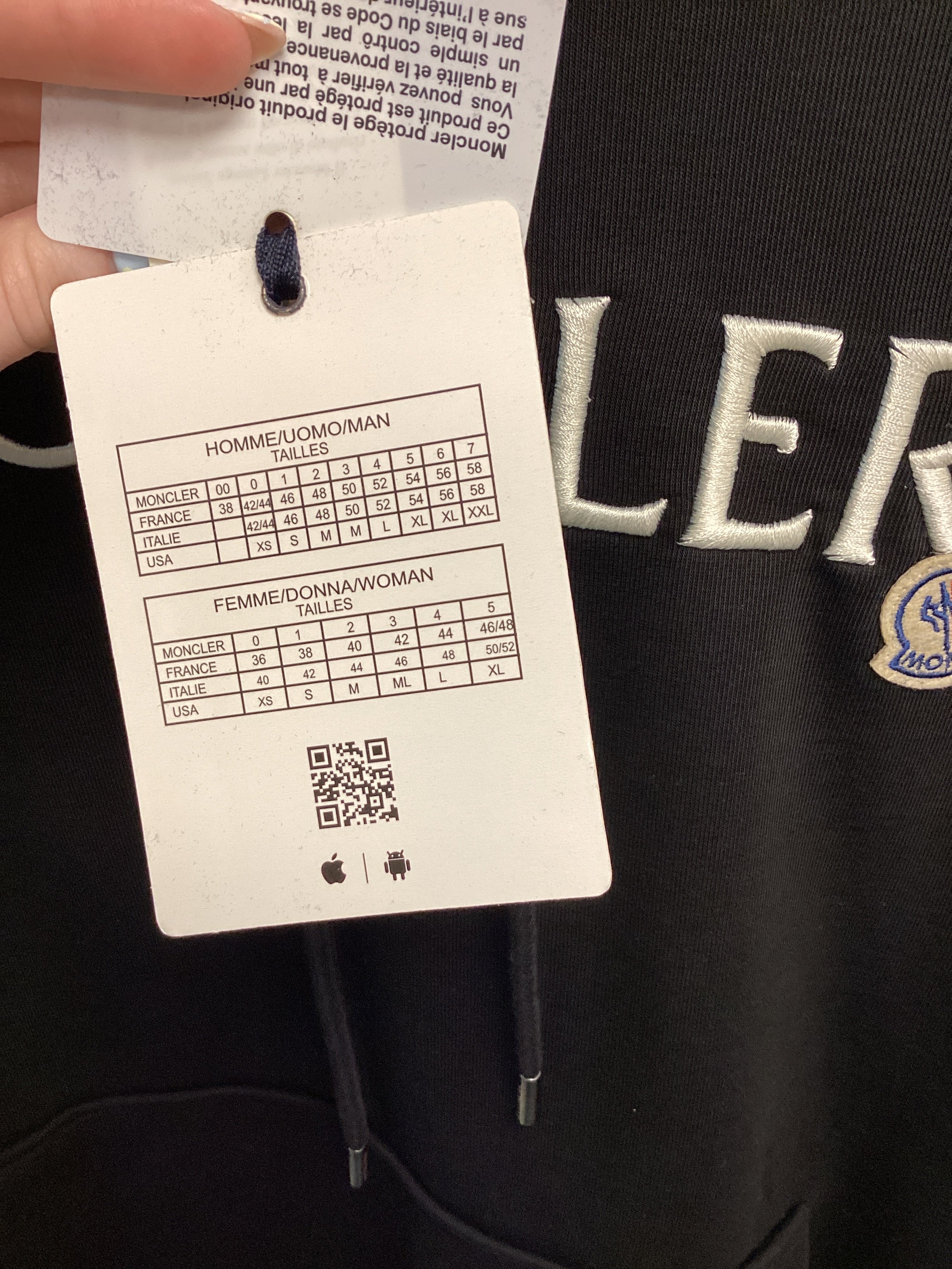 BNWT Moncler Black Hoodie - Image 3