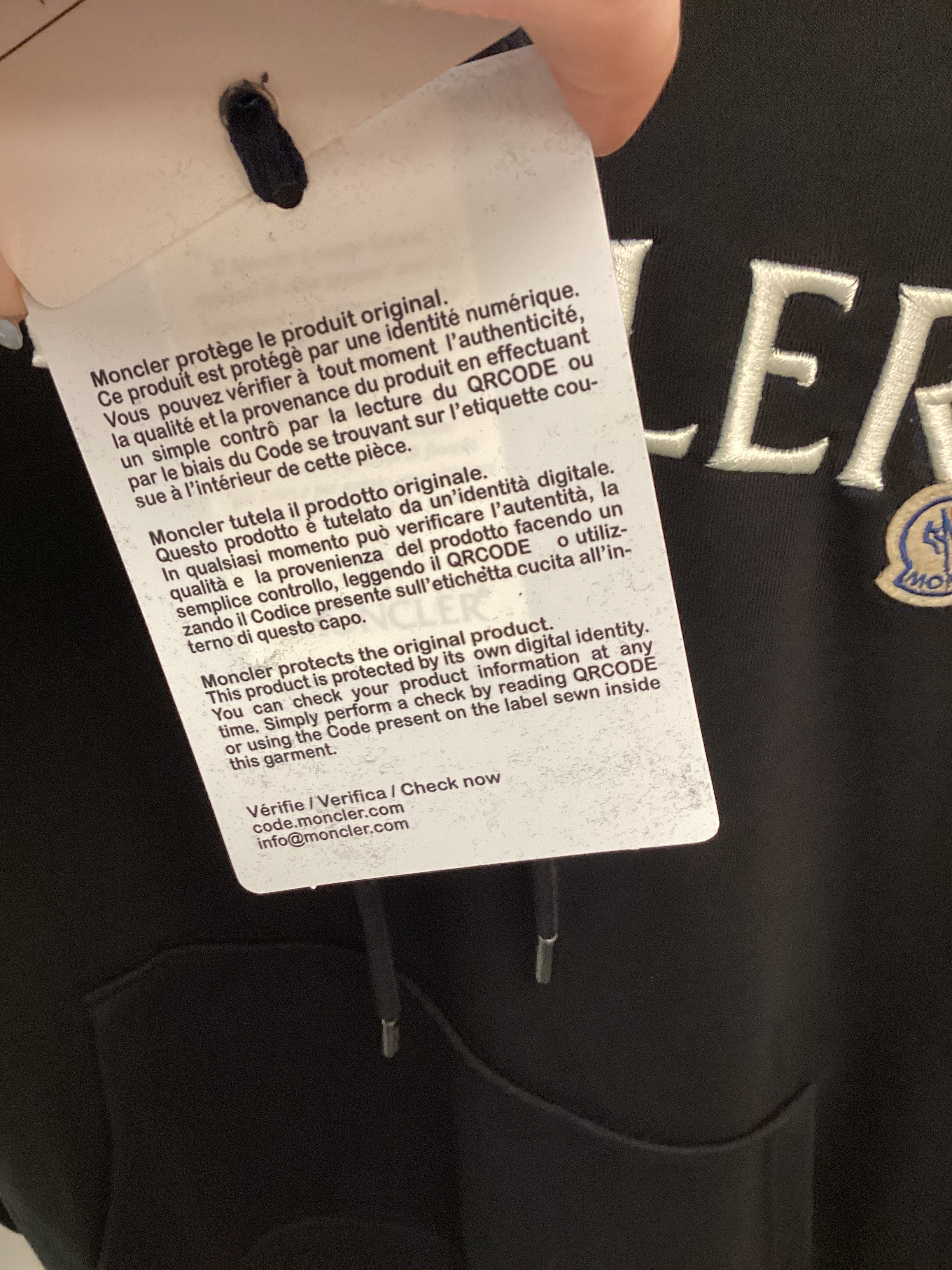 BNWT Moncler Black Hoodie - Image 4