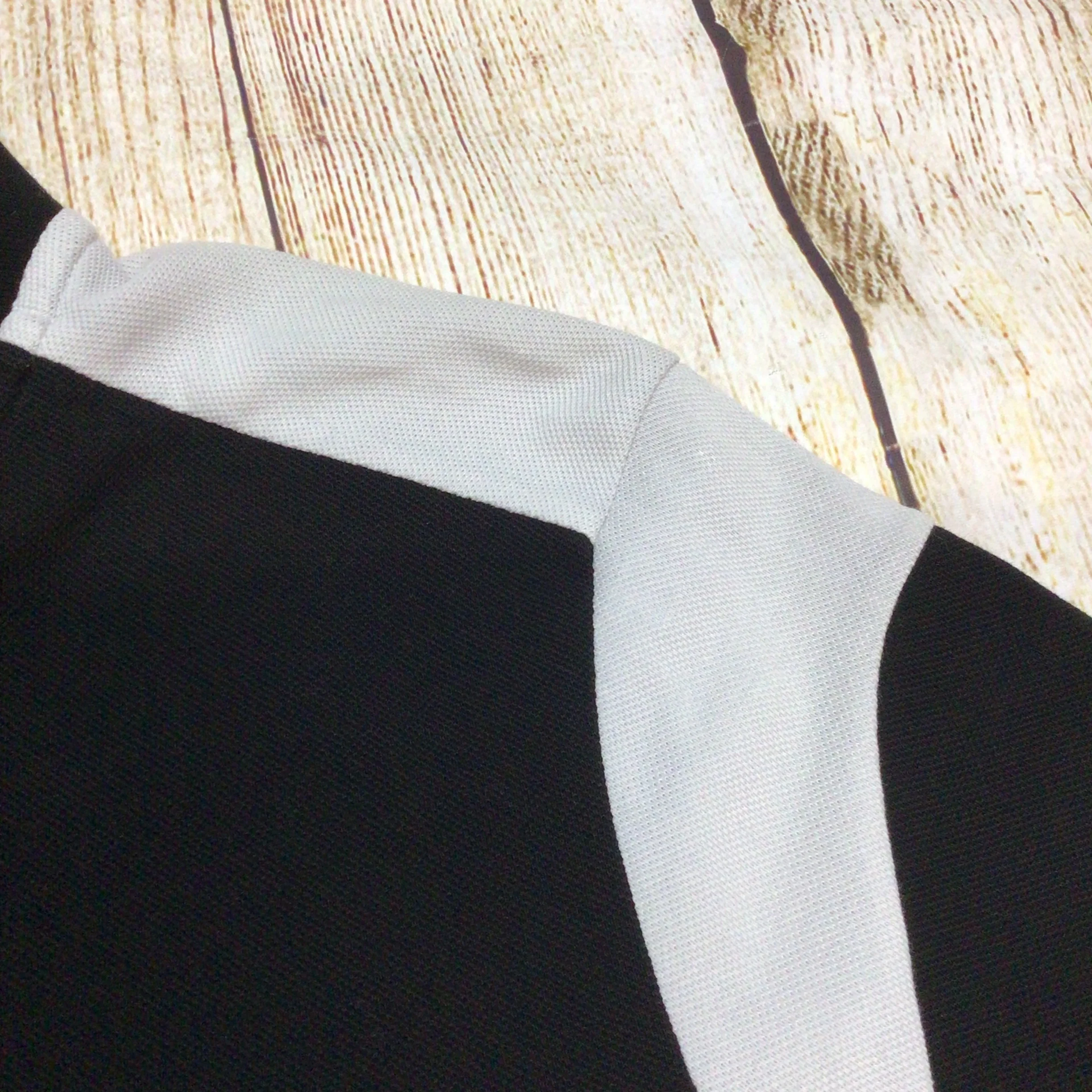 Moncler Black & White 100% Cotton Short Sleeve Polo Shirt Top Size S - Image 17