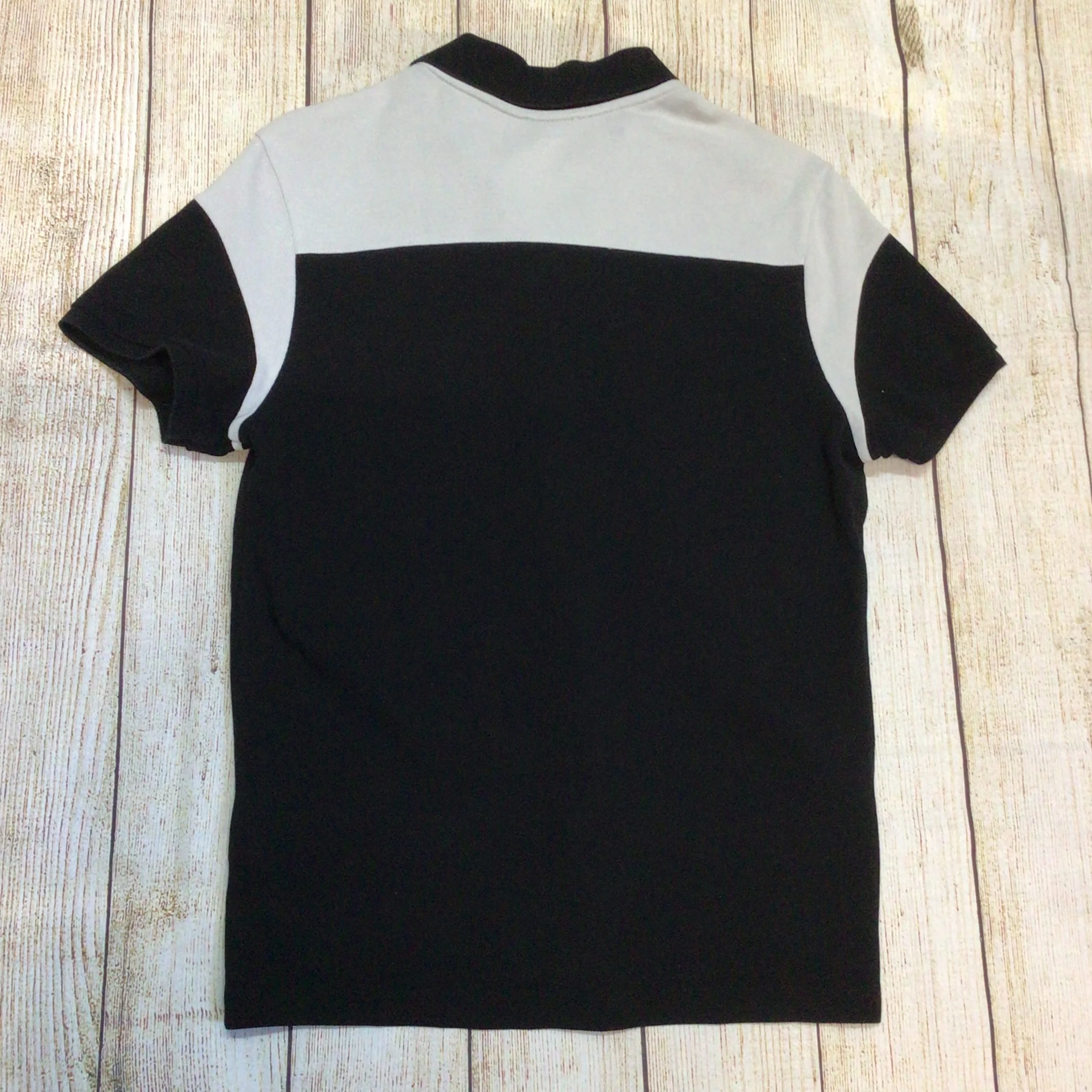 Moncler Black & White 100% Cotton Short Sleeve Polo Shirt Top Size S - Image 7