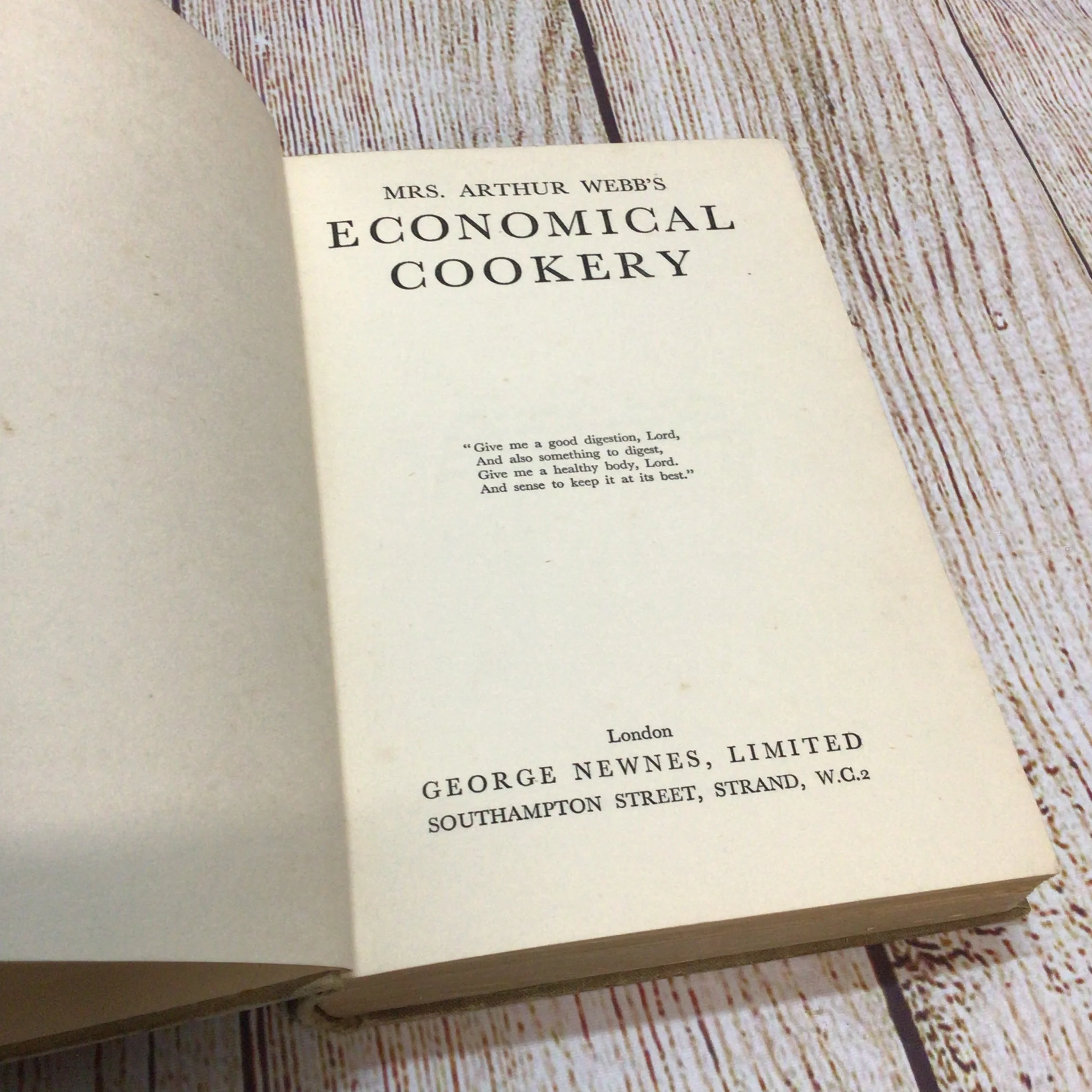 Mrs Arthur Webb’s Economical Cookery (George Newnes Ltd.)