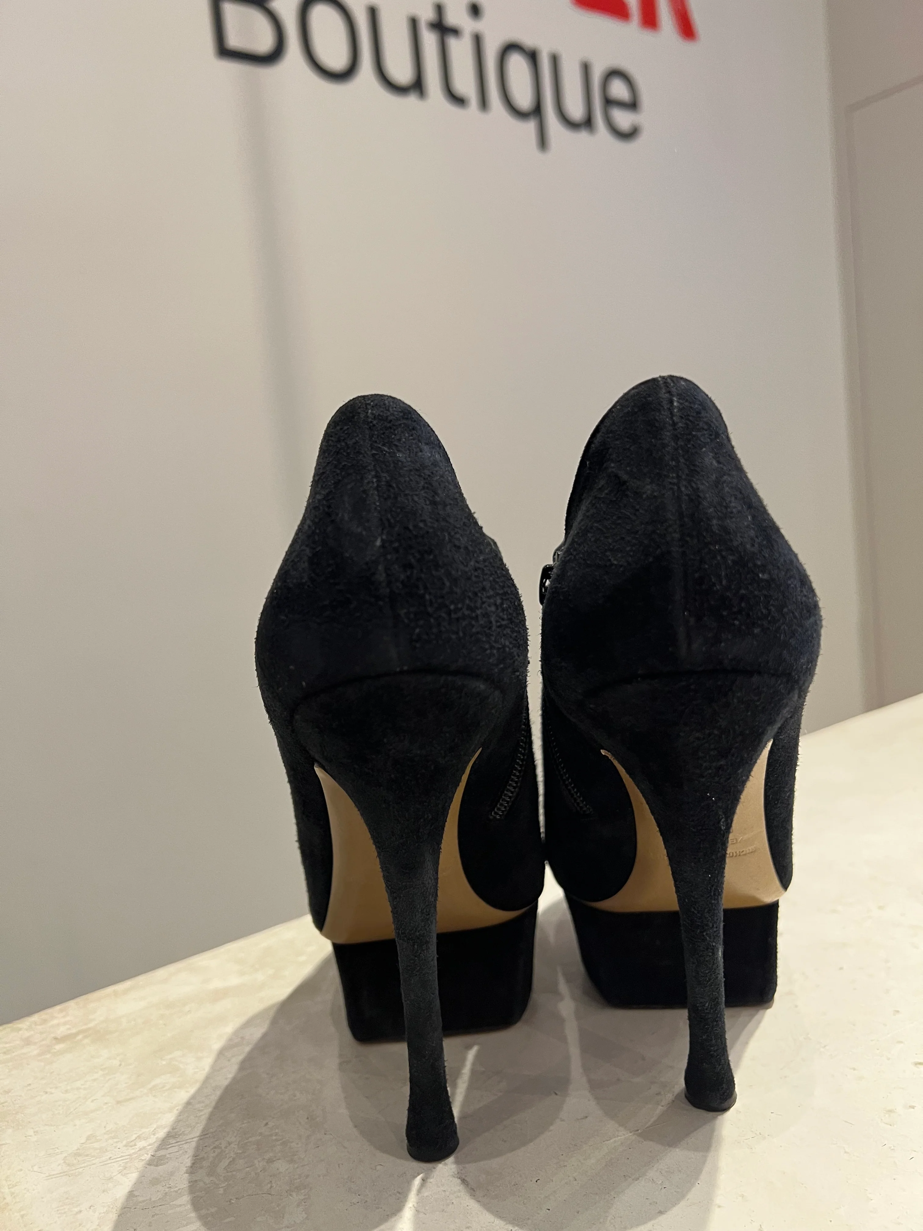 Nicholas Kirkwood Black Platform Ankle Boots Size 5 - Image 3