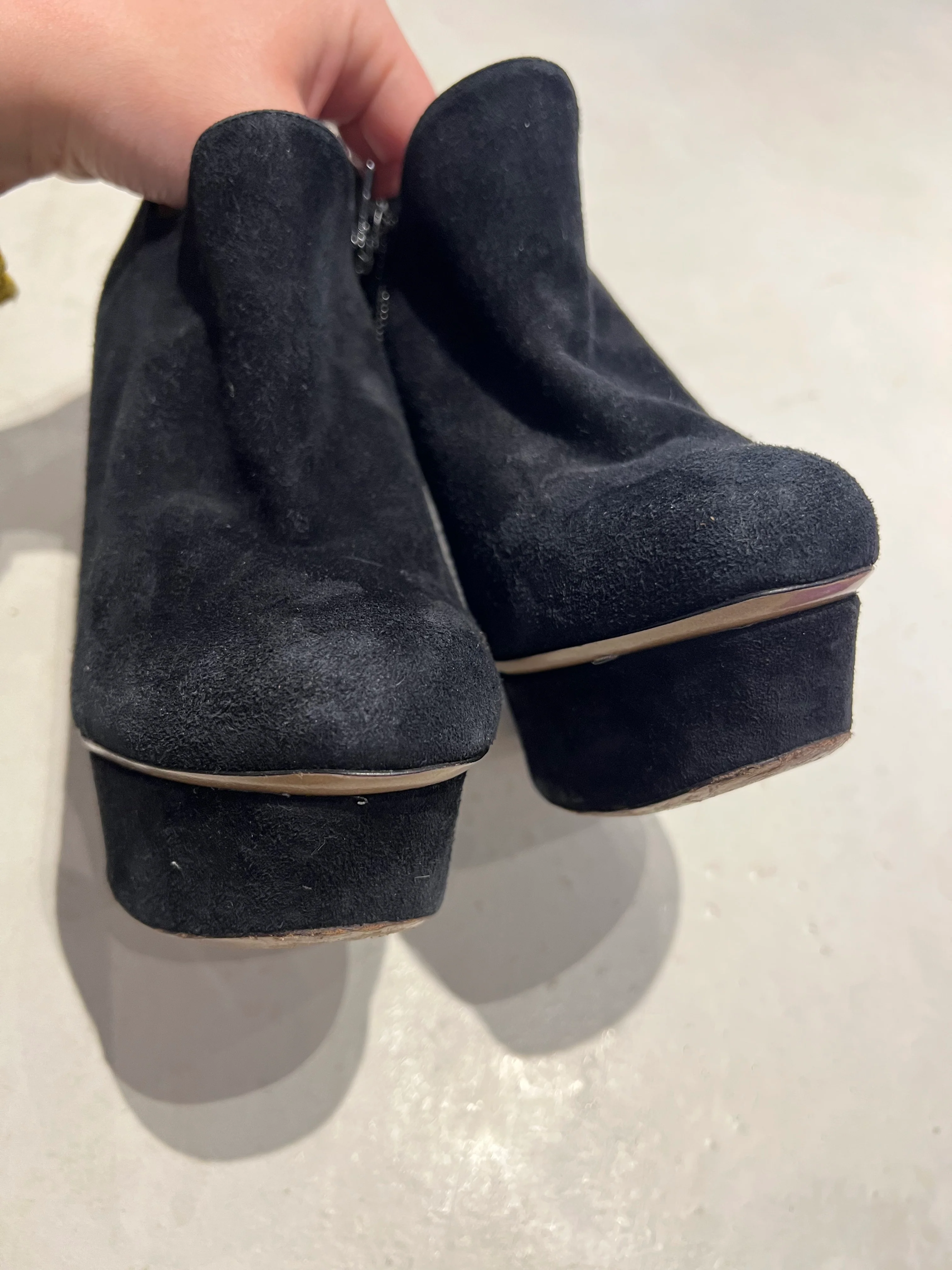 Nicholas Kirkwood Black Platform Ankle Boots Size 5 - Image 5
