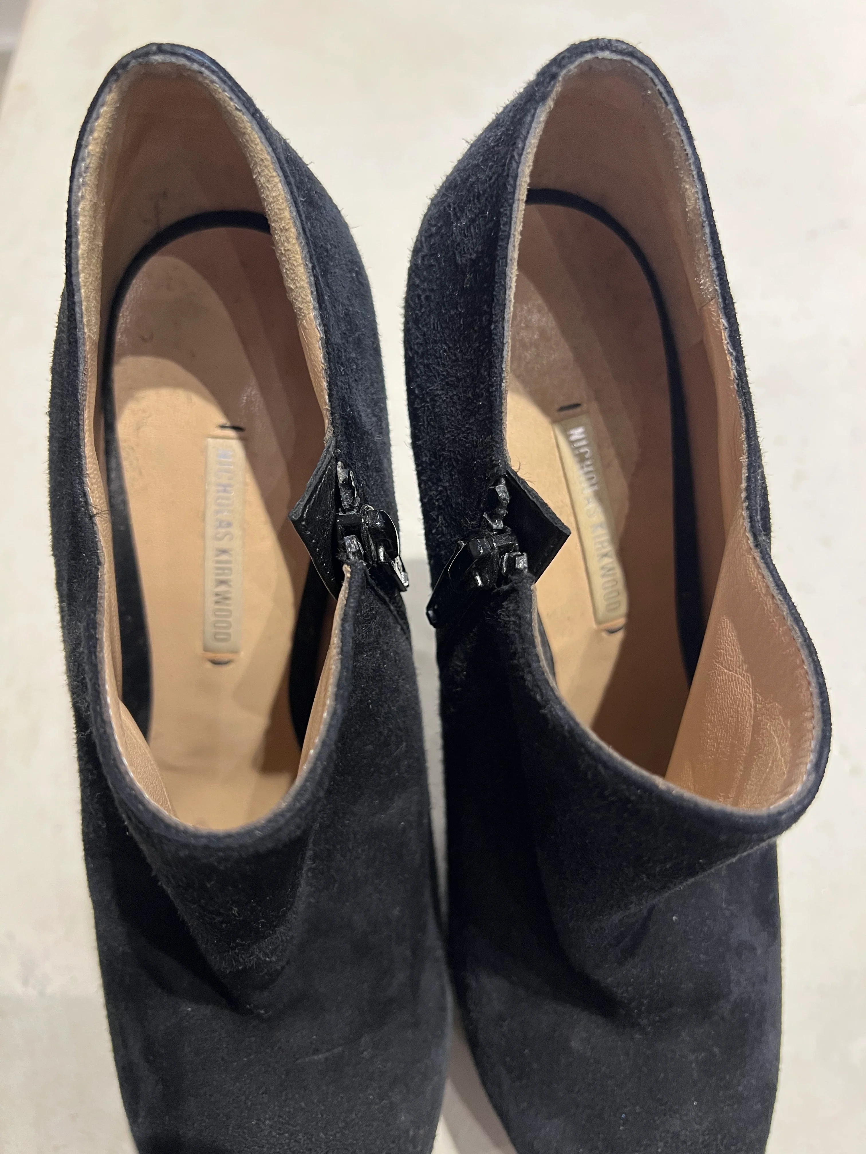 Nicholas Kirkwood Black Platform Ankle Boots Size 5 - Image 6