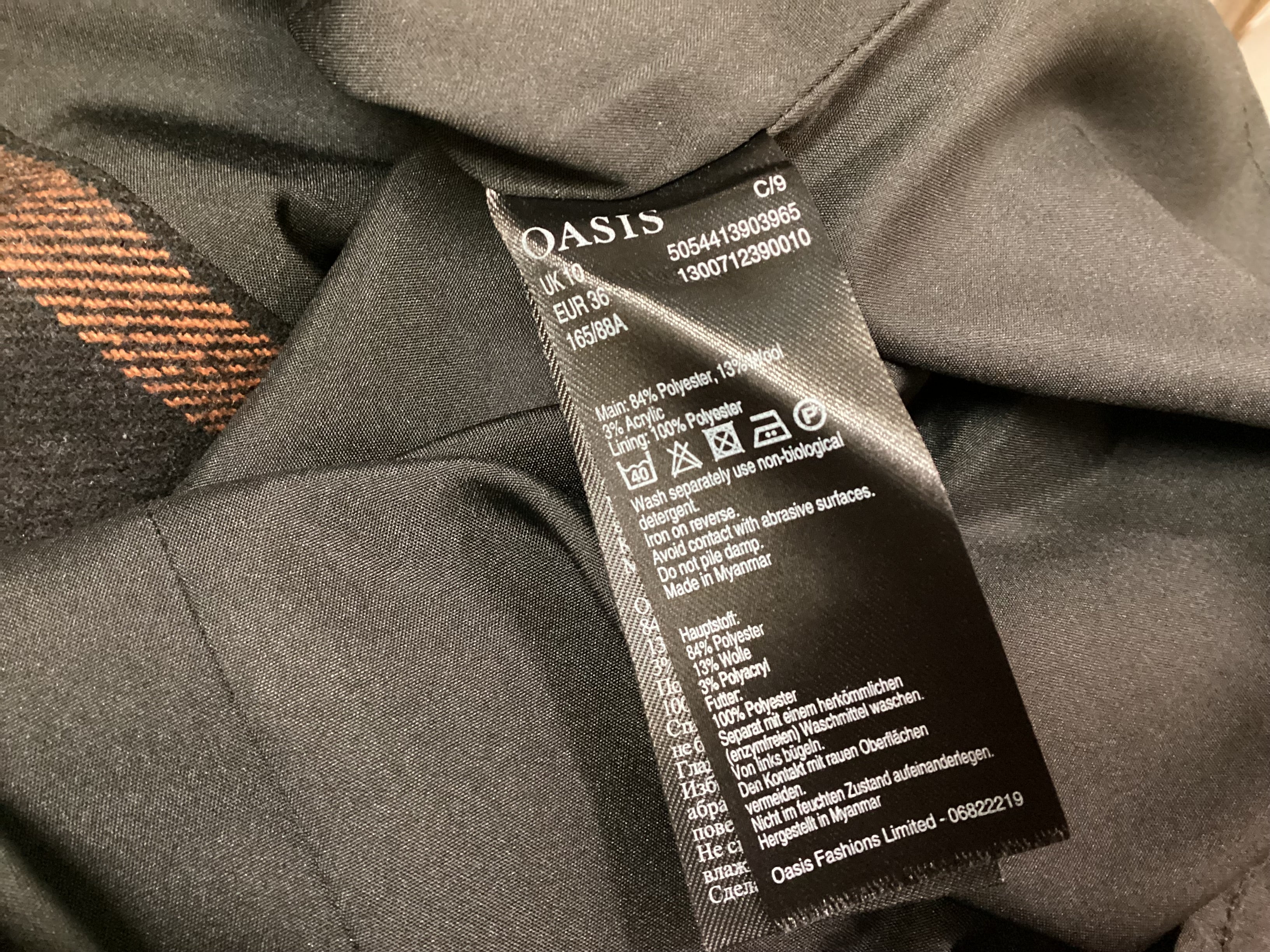 BNWT Oasis Checked Dress Size 8 - Image 4