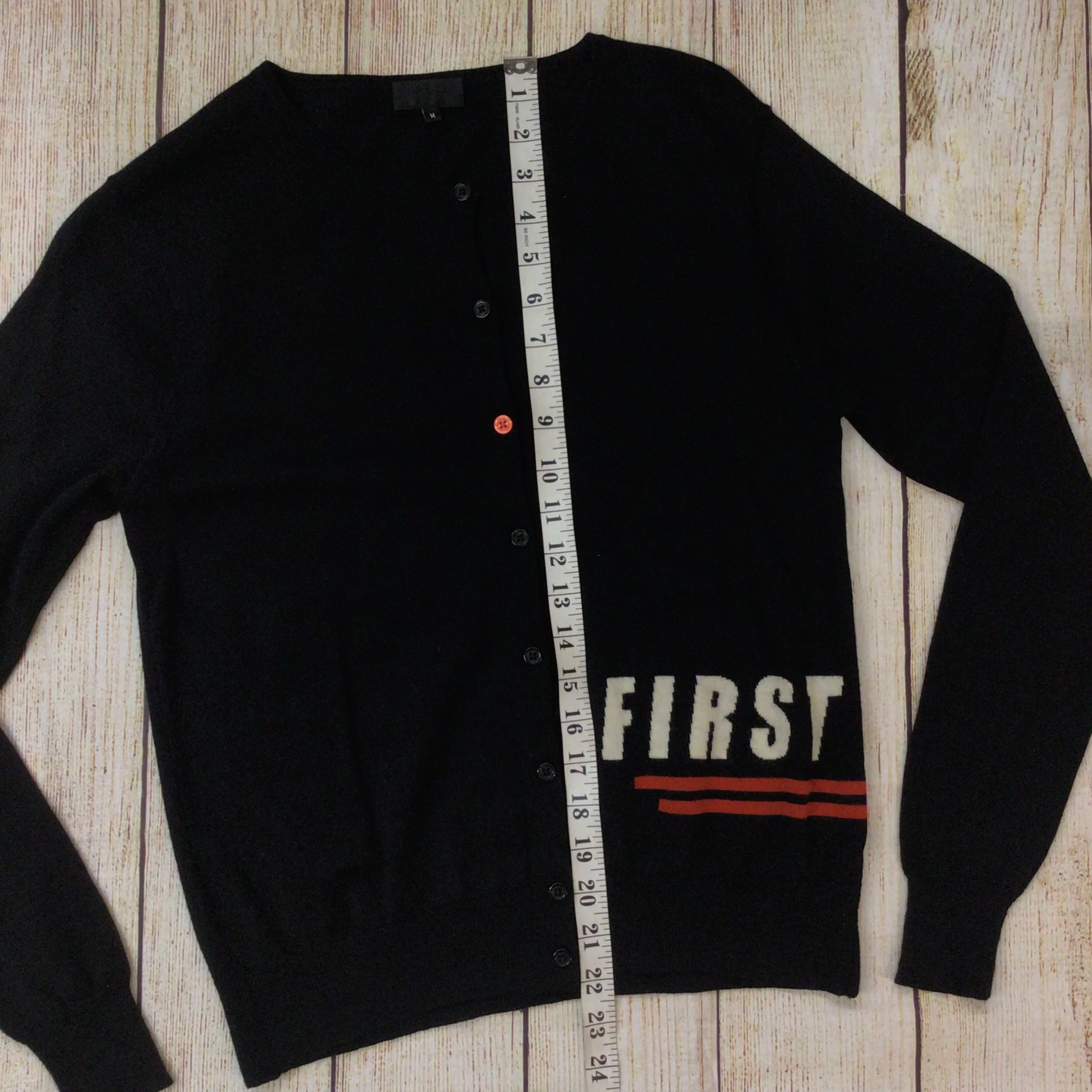 Paul Smith Black Label Black First Class 100% Merino Wool Cardigan Size M - Image 11