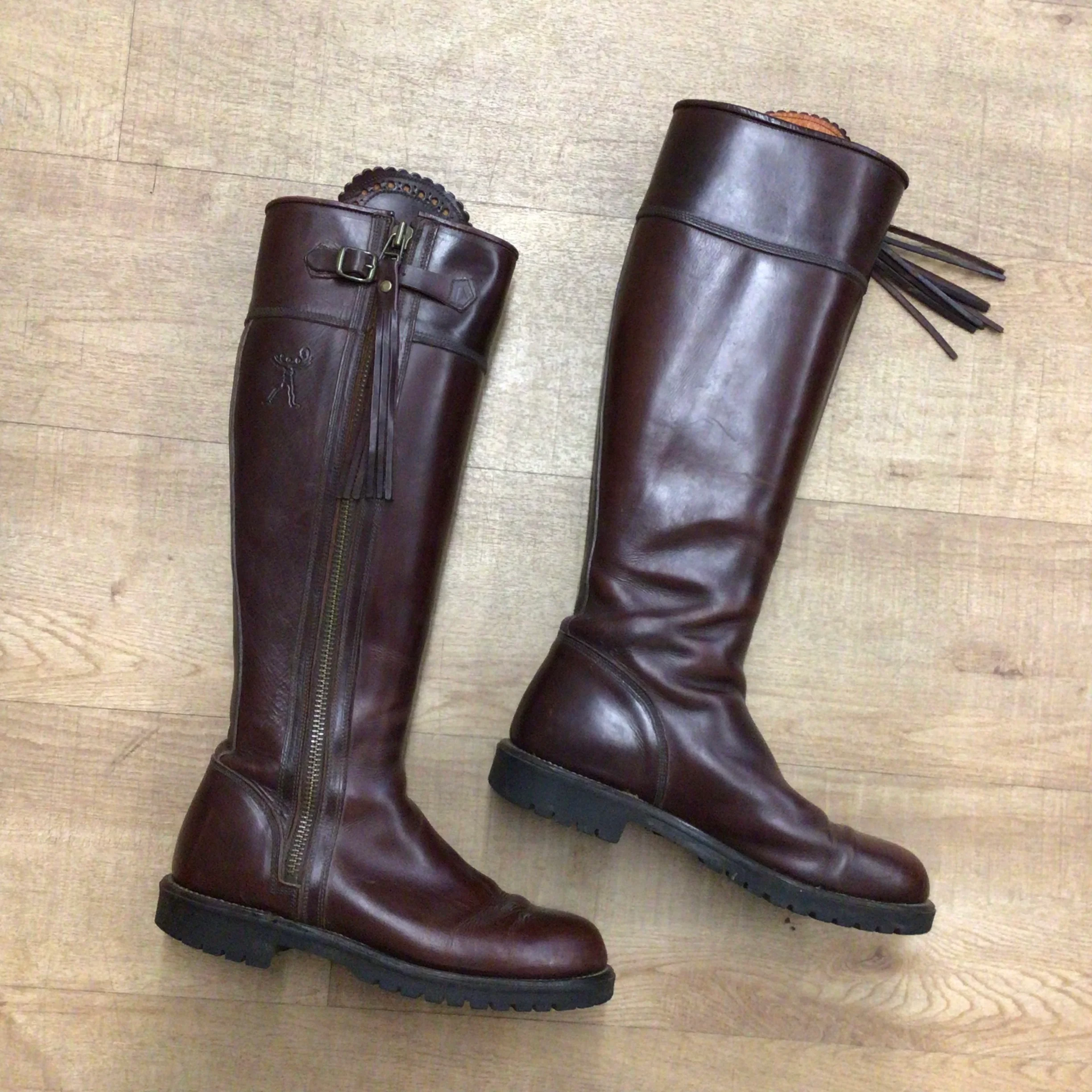 Penelope Chilvers Long Tassel Conker Brown Boots Size EU 41 - Image 2
