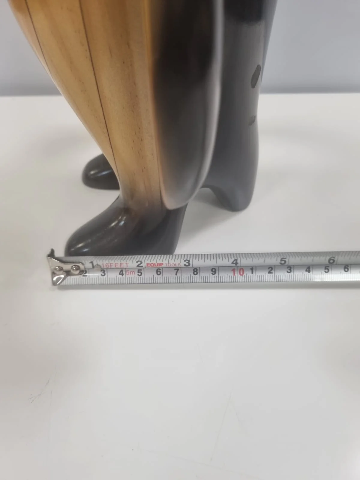 1970s Hand Carved Wooden Penguin Sculpture Vintage Bird Totem - Image 6