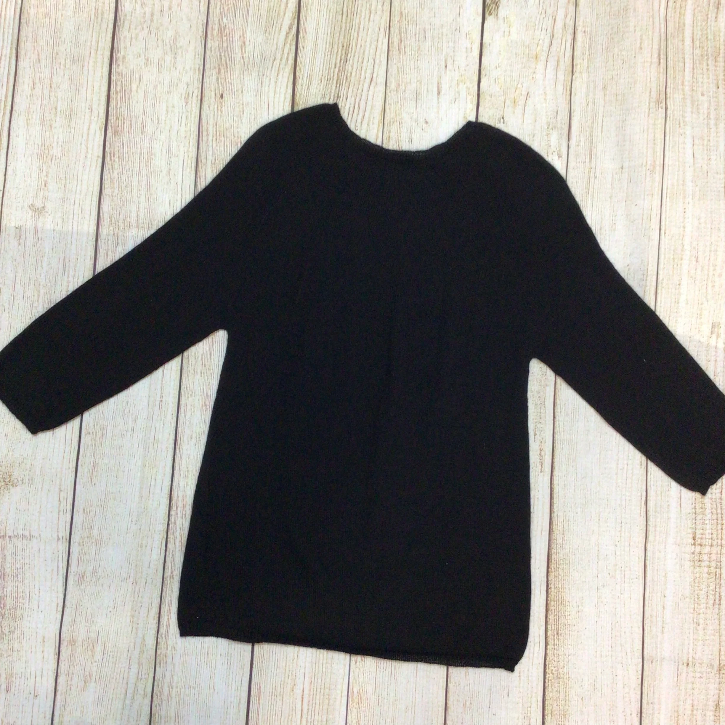 Peruvian Connection Black 100% Royal Alpaca Jumper Size M - Image 7