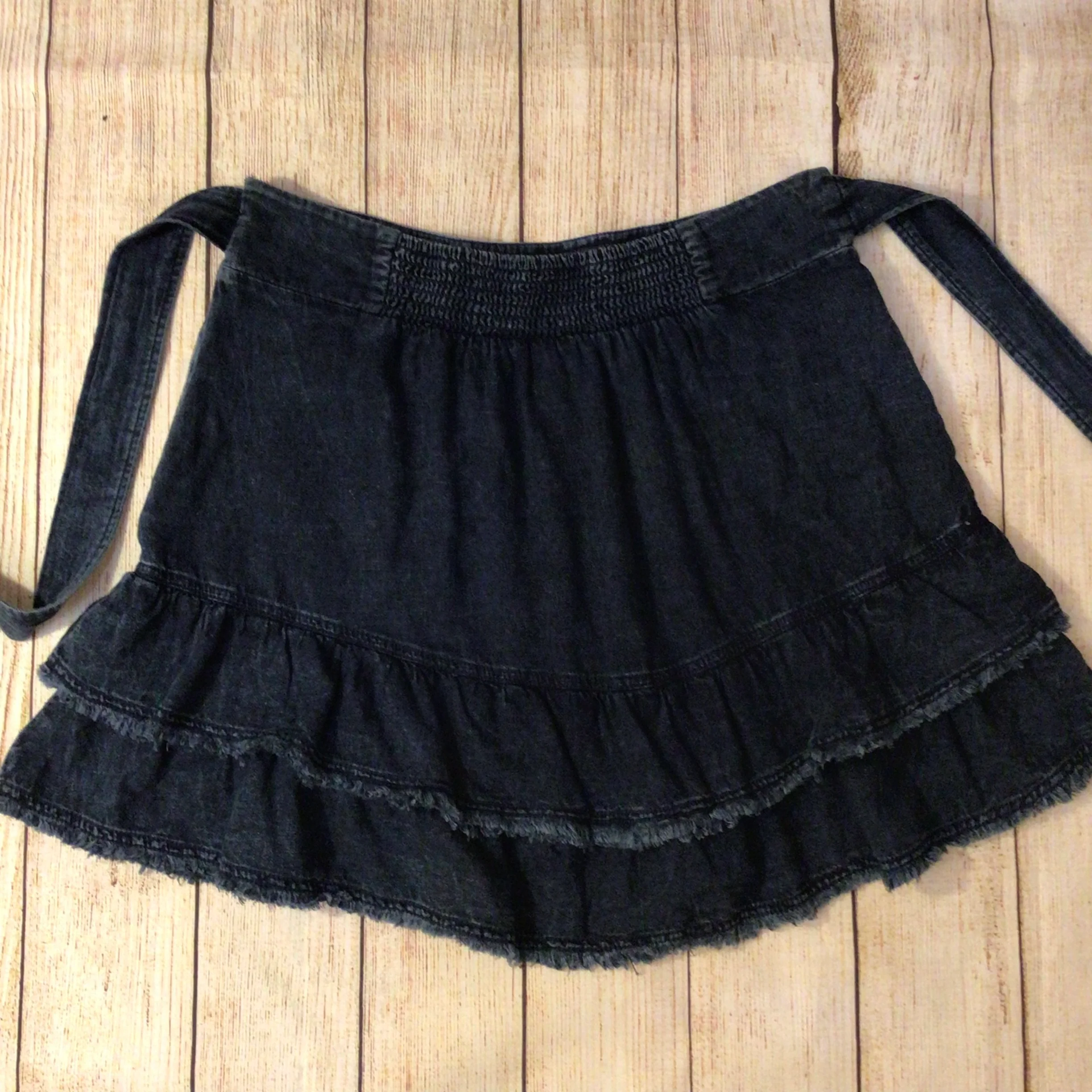Pilcro Dark Blue Denim Cotton Flirty Mini Skirt w/Pockets Size XL - Image 5