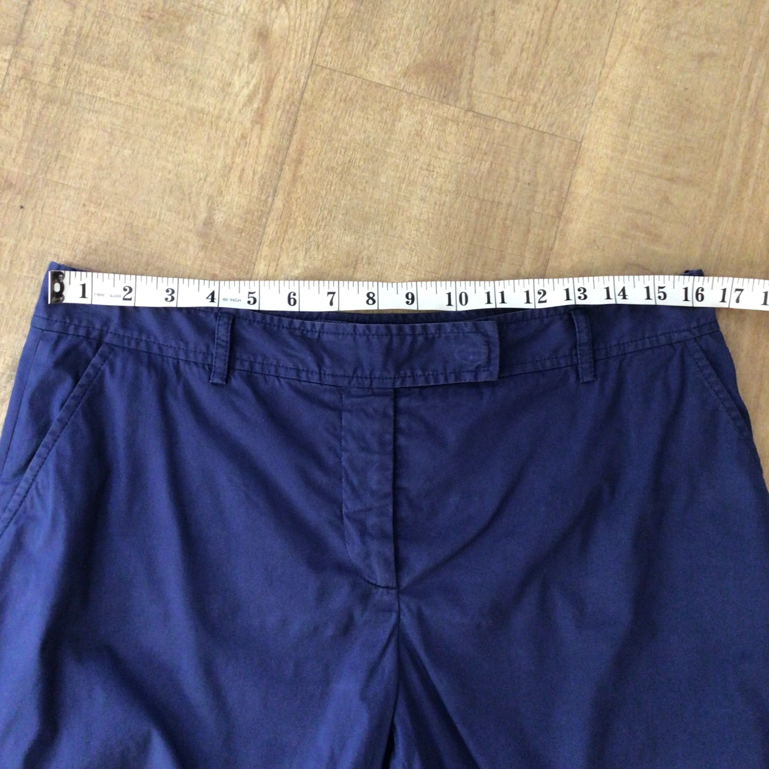 Prada Navy Blue Cotton Blend Shorts Size 44 (on label) - Image 12