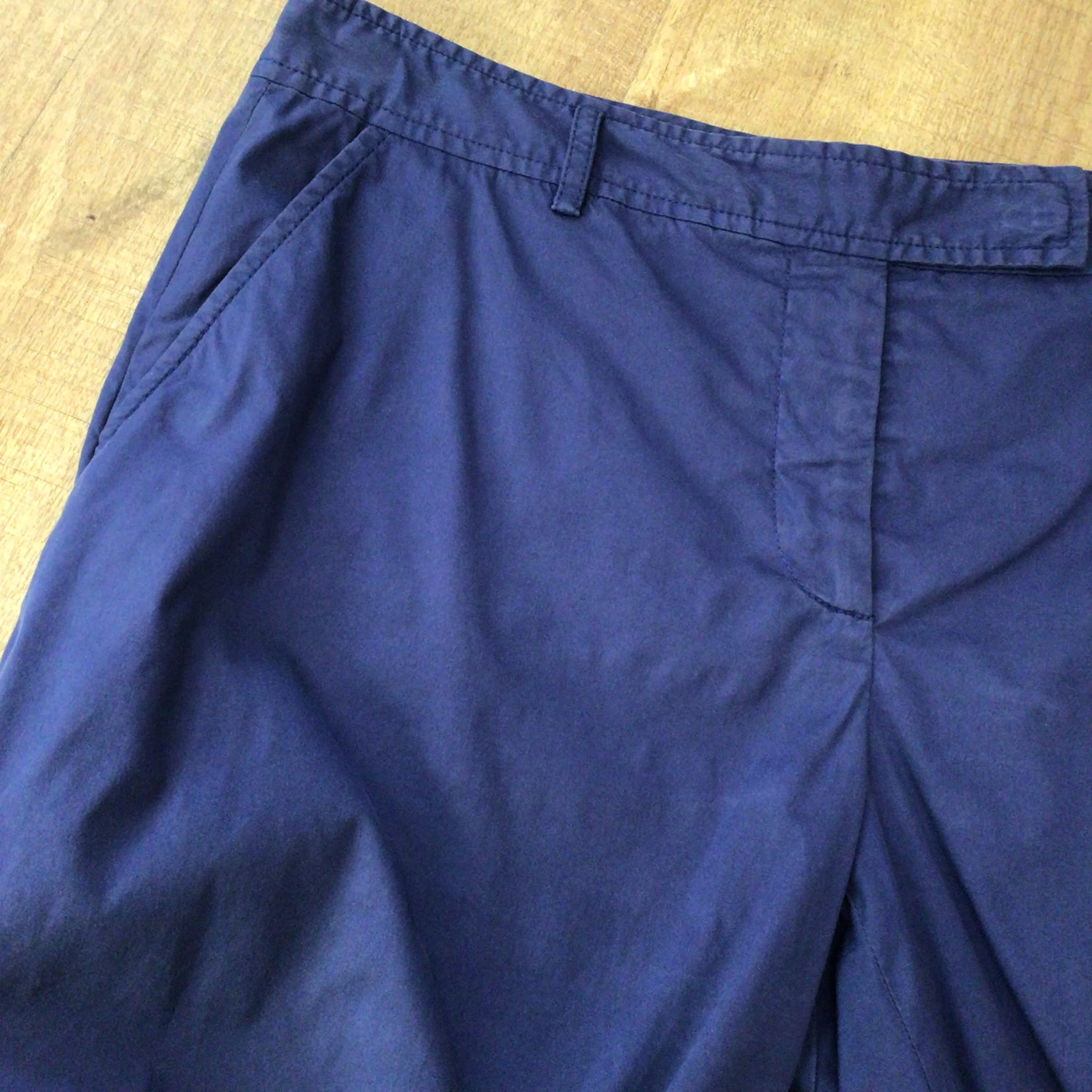 Prada Navy Blue Cotton Blend Shorts Size 44 (on label) - Image 3