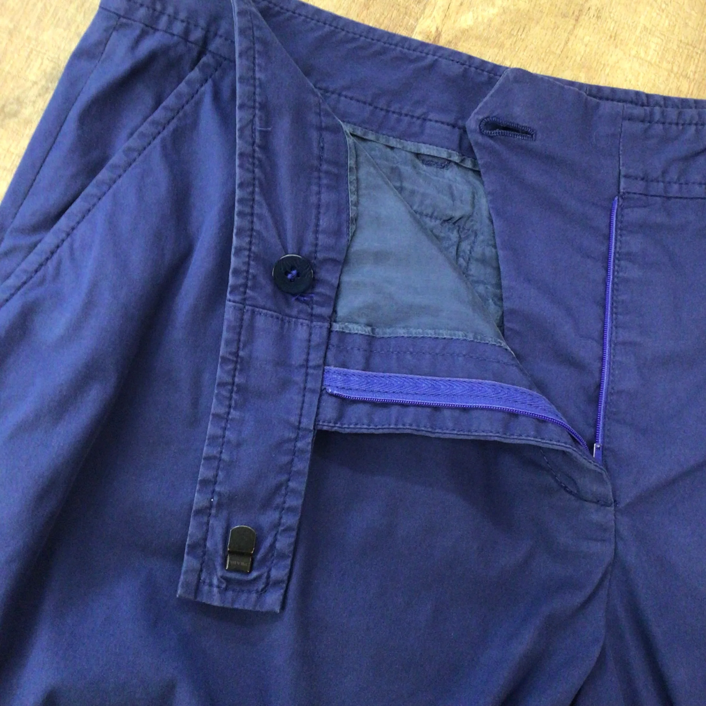 Prada Navy Blue Cotton Blend Shorts Size 44 (on label) - Image 5
