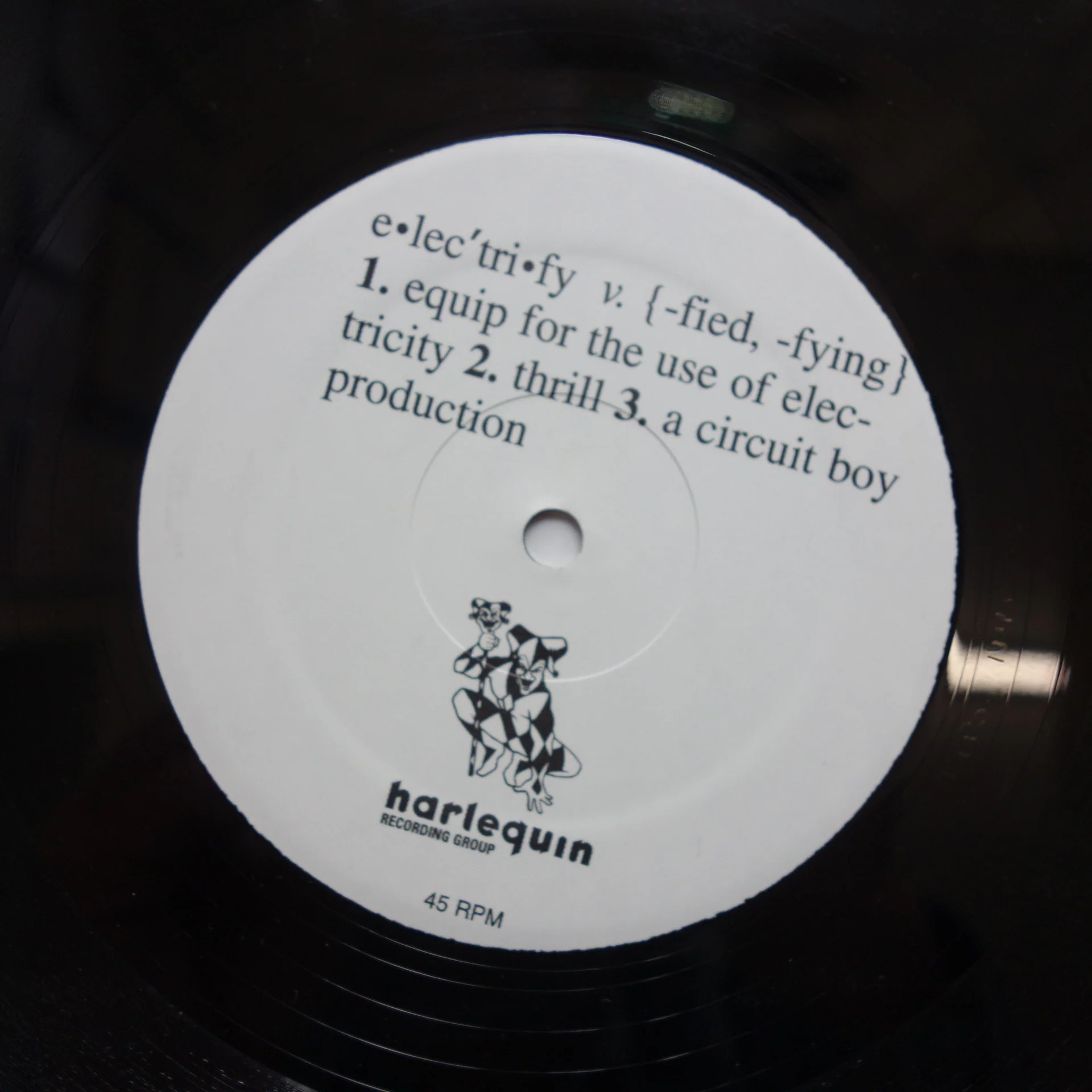 Problematic - Electrify Me 12" Promo vinyl single on Harlequin Recording Group - HRG 1235 - Image 5