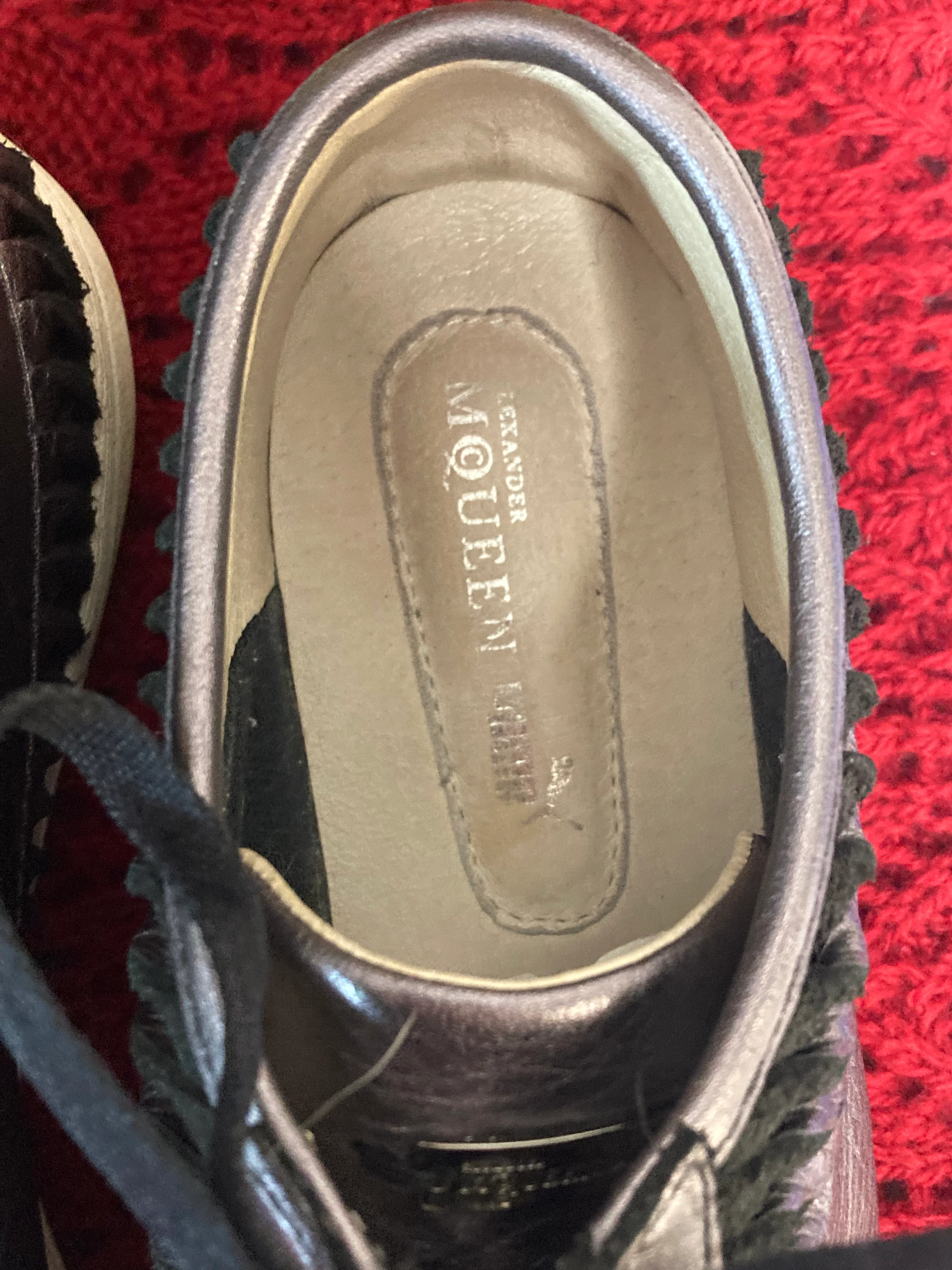 Puma x Alexander McQueen Purple Entwine Lo Trainer Size 5 - Image 3