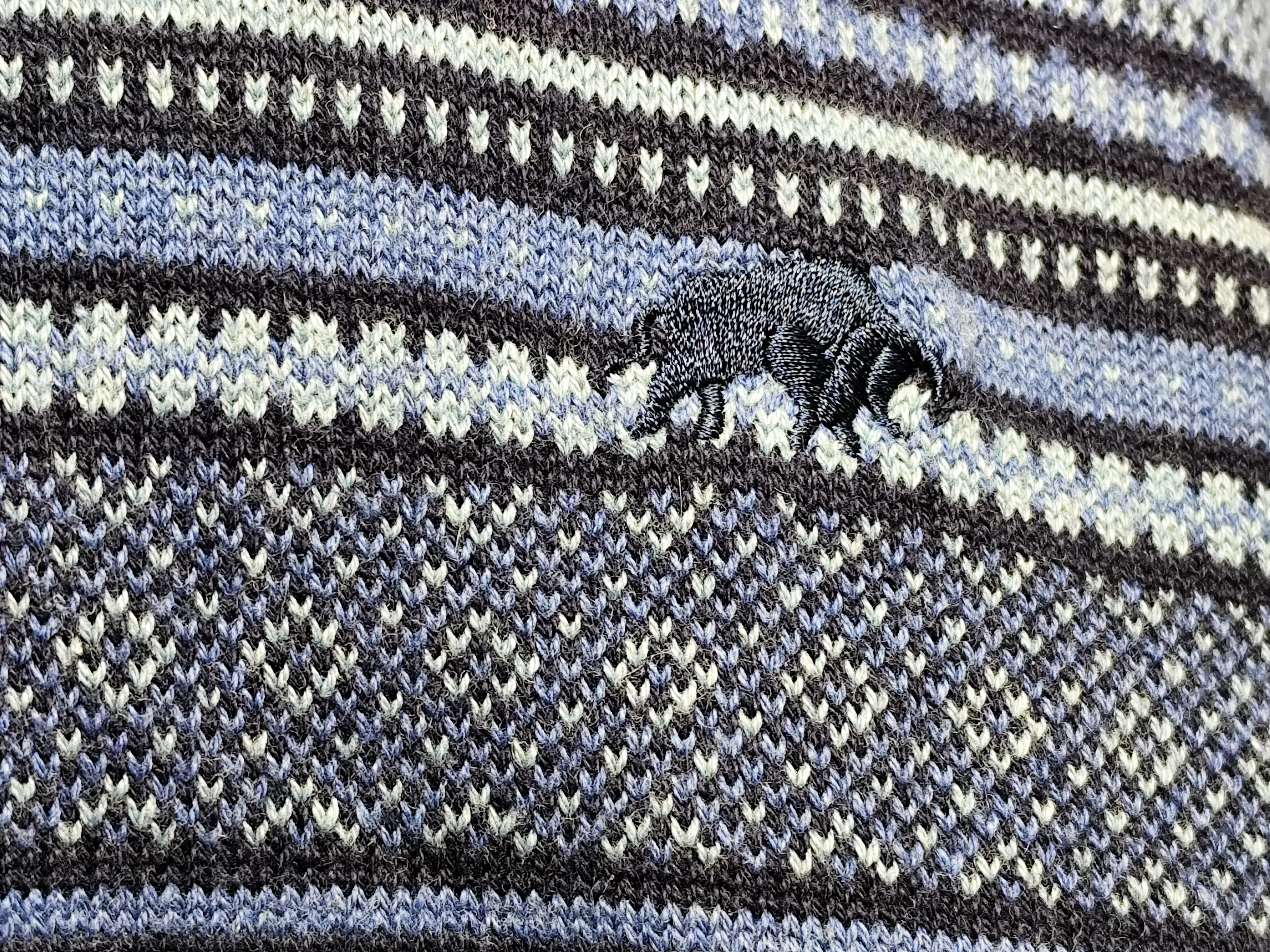 Raging Bull Fairsle Navy Panel Sweater | Size M - Image 3