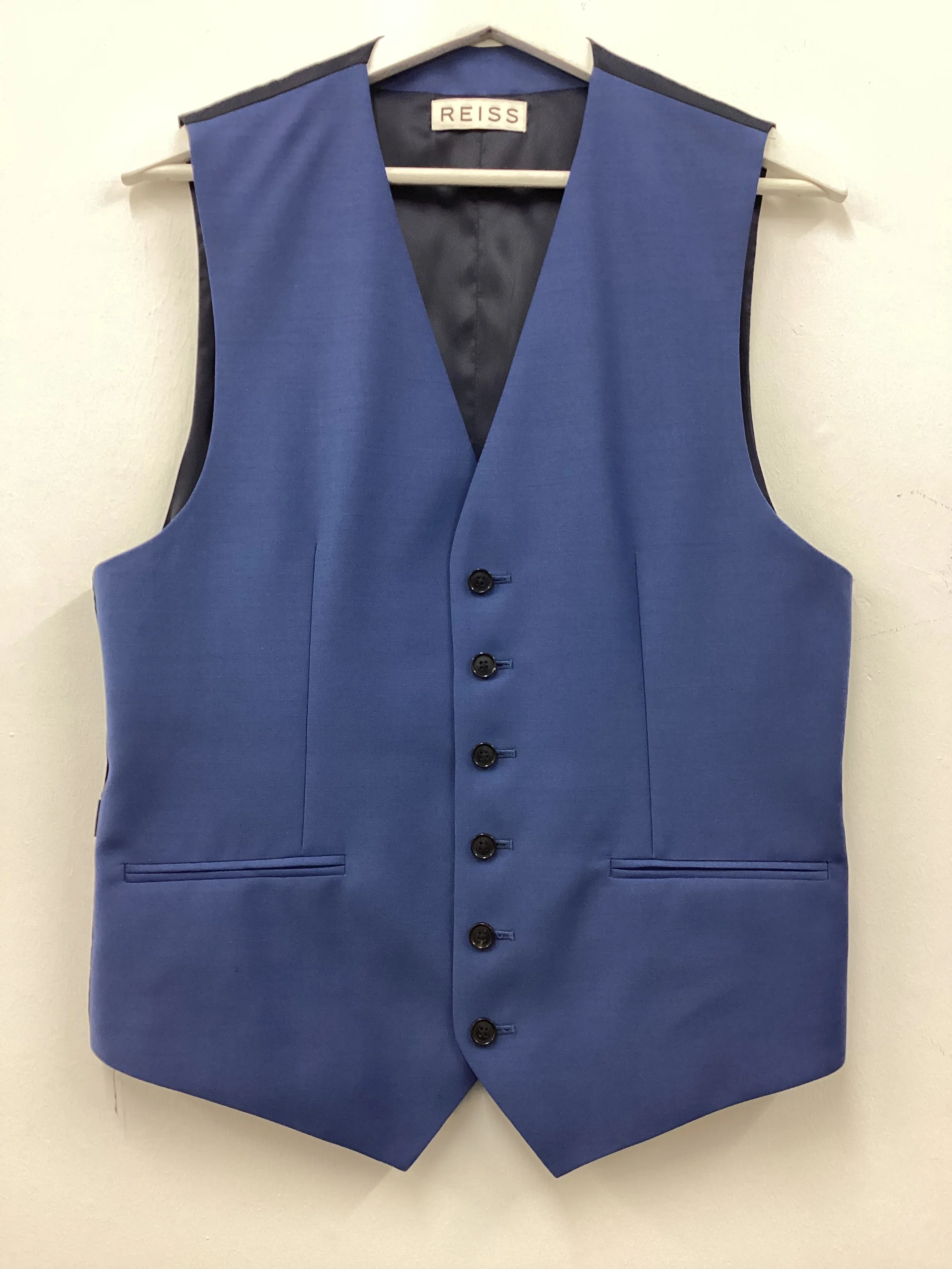 Reis Blue 3 Piece Suit 38” Chest 30” Waist - Image 9