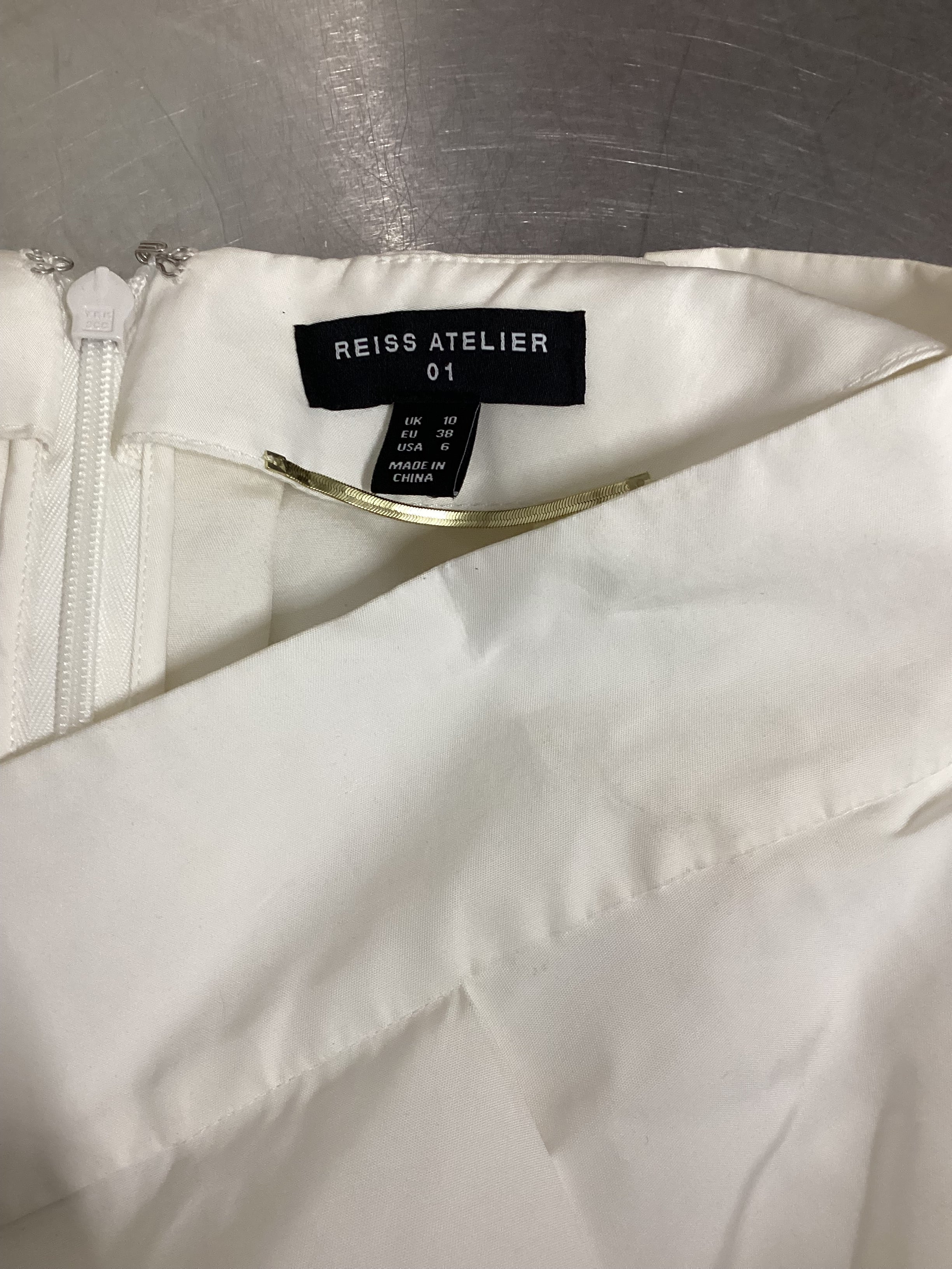 Reiss Atelier White Louisa Skirt Size 10 - Image 4