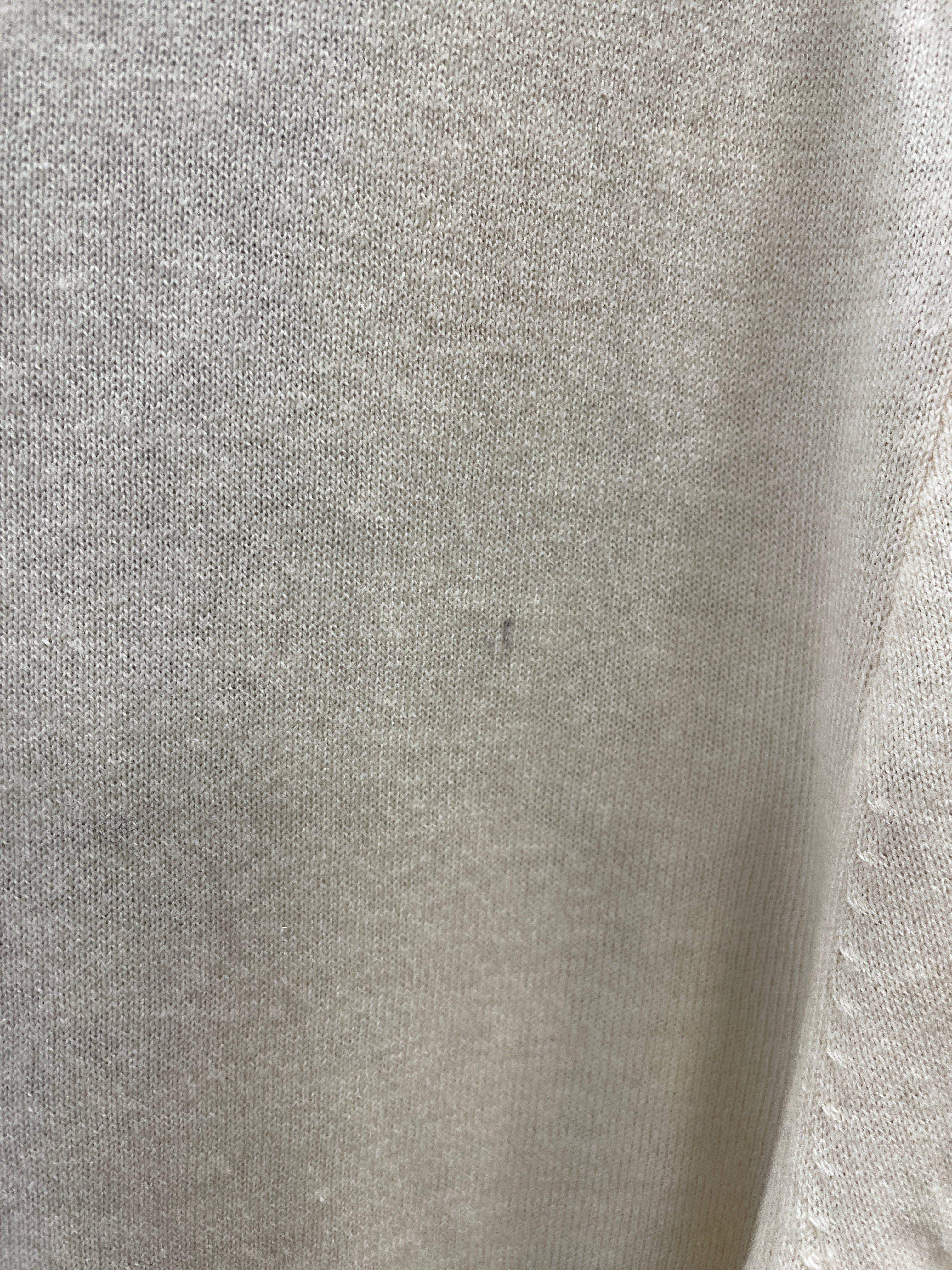 Reiss Cream Ruffle Pocket Detail Cotton Cashmere Long Sleeve Cardigan Large - Image 7