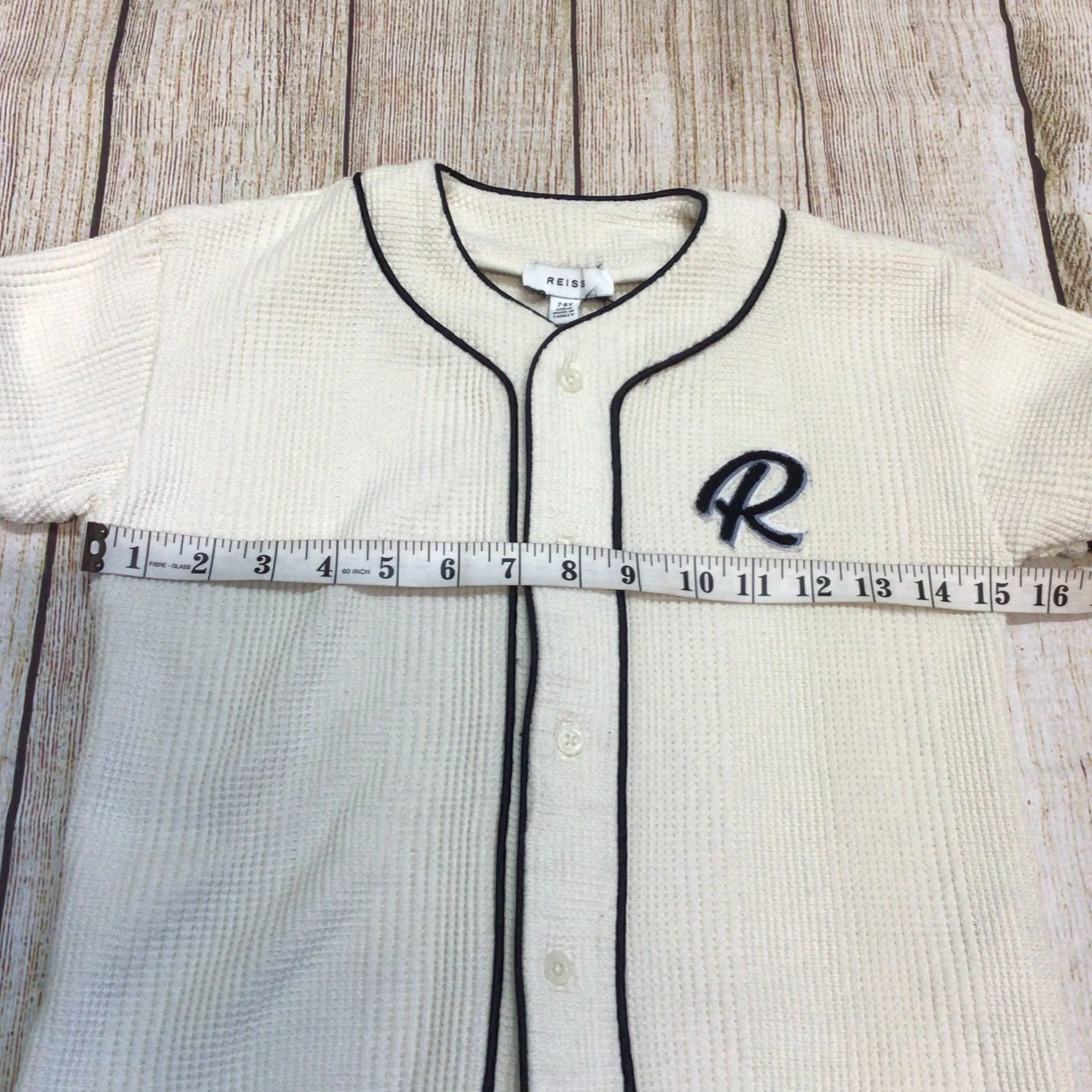 Reiss Ecru Jonny Senior Textured Shirt & Shorts 2 Piece Size (7-8yrs, 128cm) - Image 6