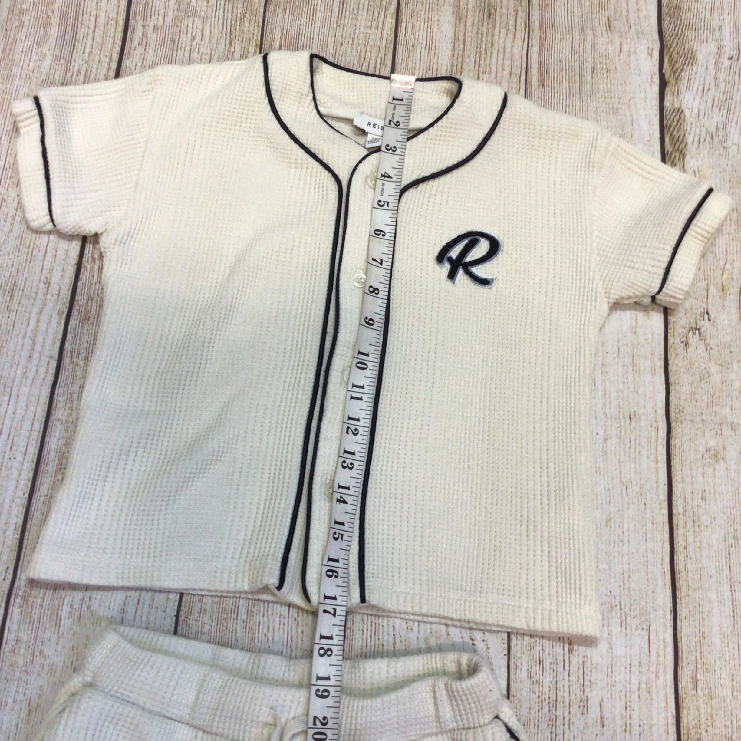 Reiss Ecru Jonny Senior Textured Shirt & Shorts 2 Piece Size (7-8yrs, 128cm) - Image 7