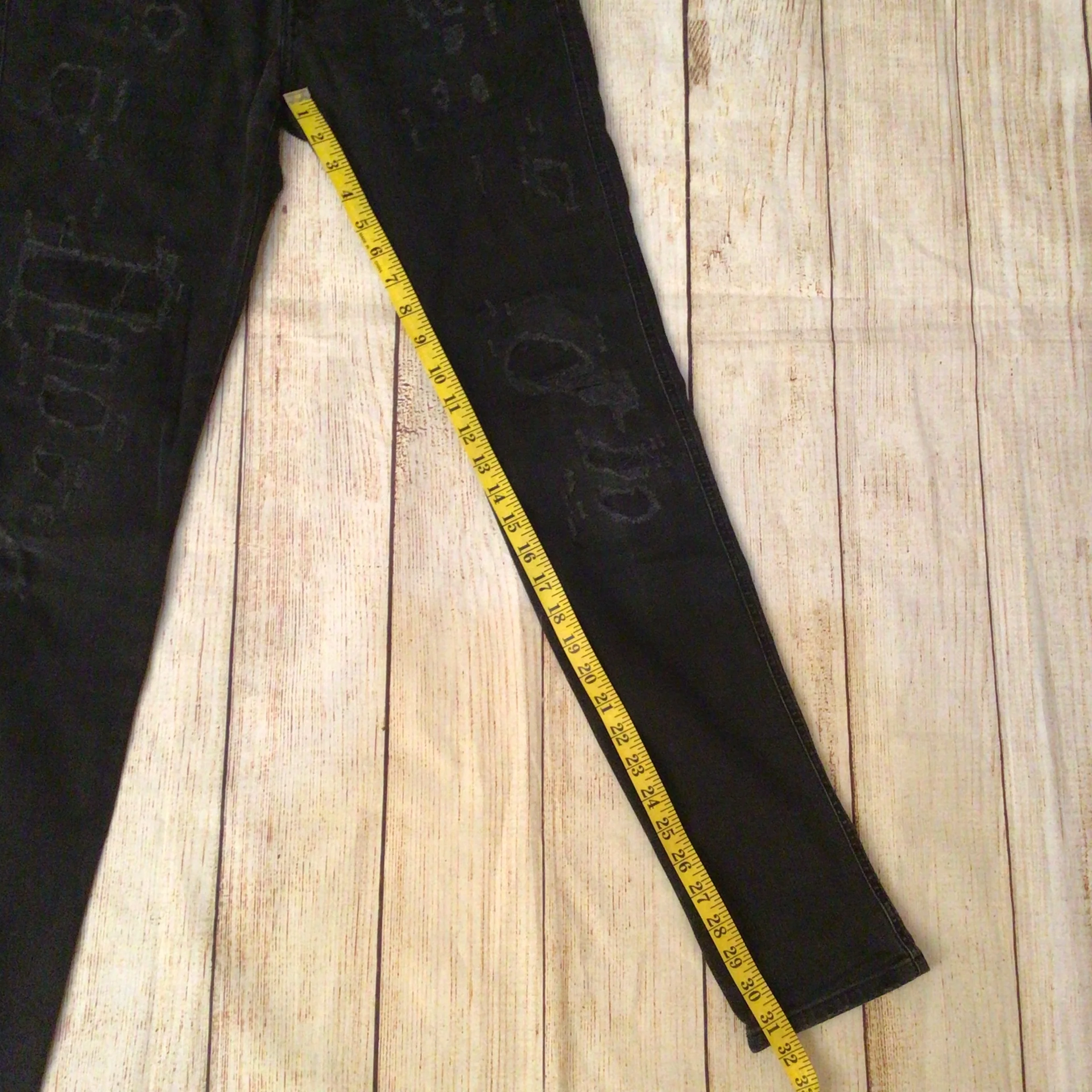 Replay Anbass M914 Black Ripped Jeans Size 30 - Image 16