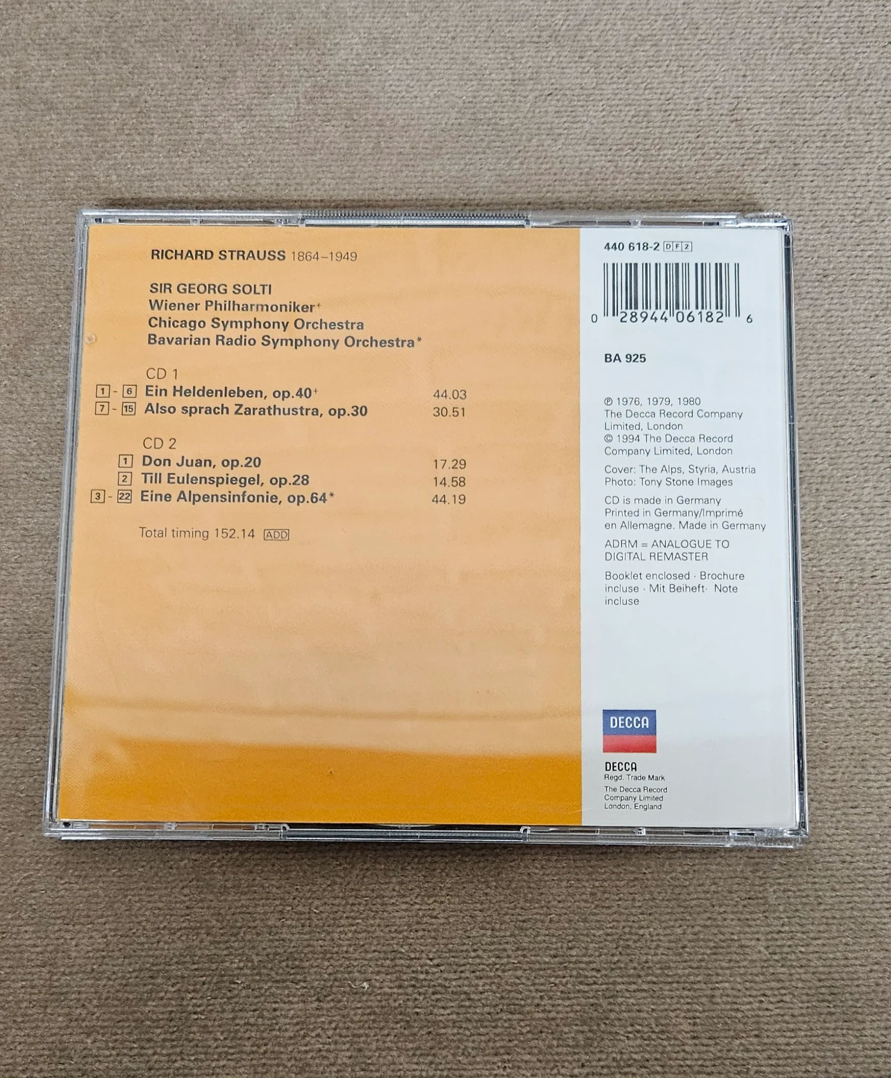 Richard Strauss 1864-1949 Sir Georg Solti CD - Image 2