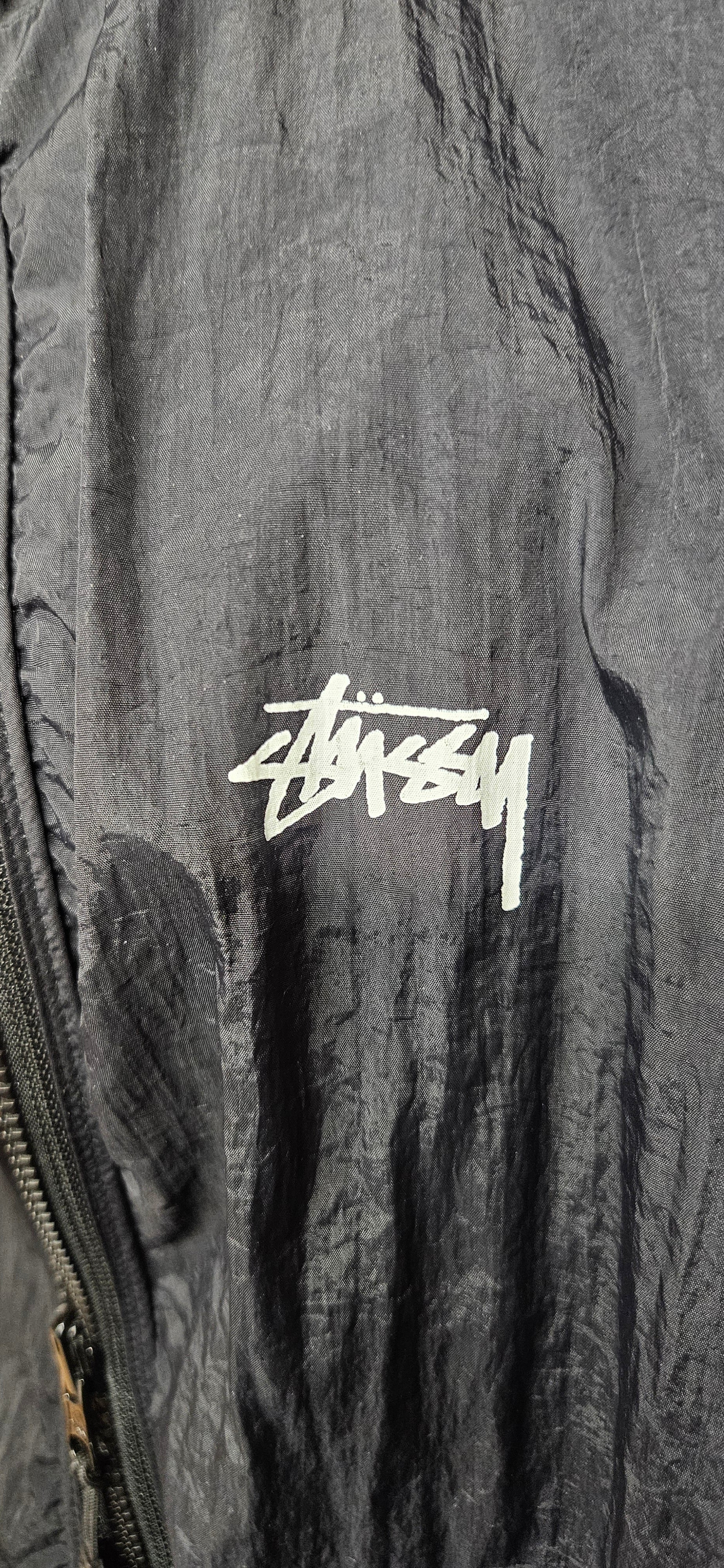 Stussy Sherpa Reversible Leopard Print Fleece Black Jacket Size Meduim - Image 2