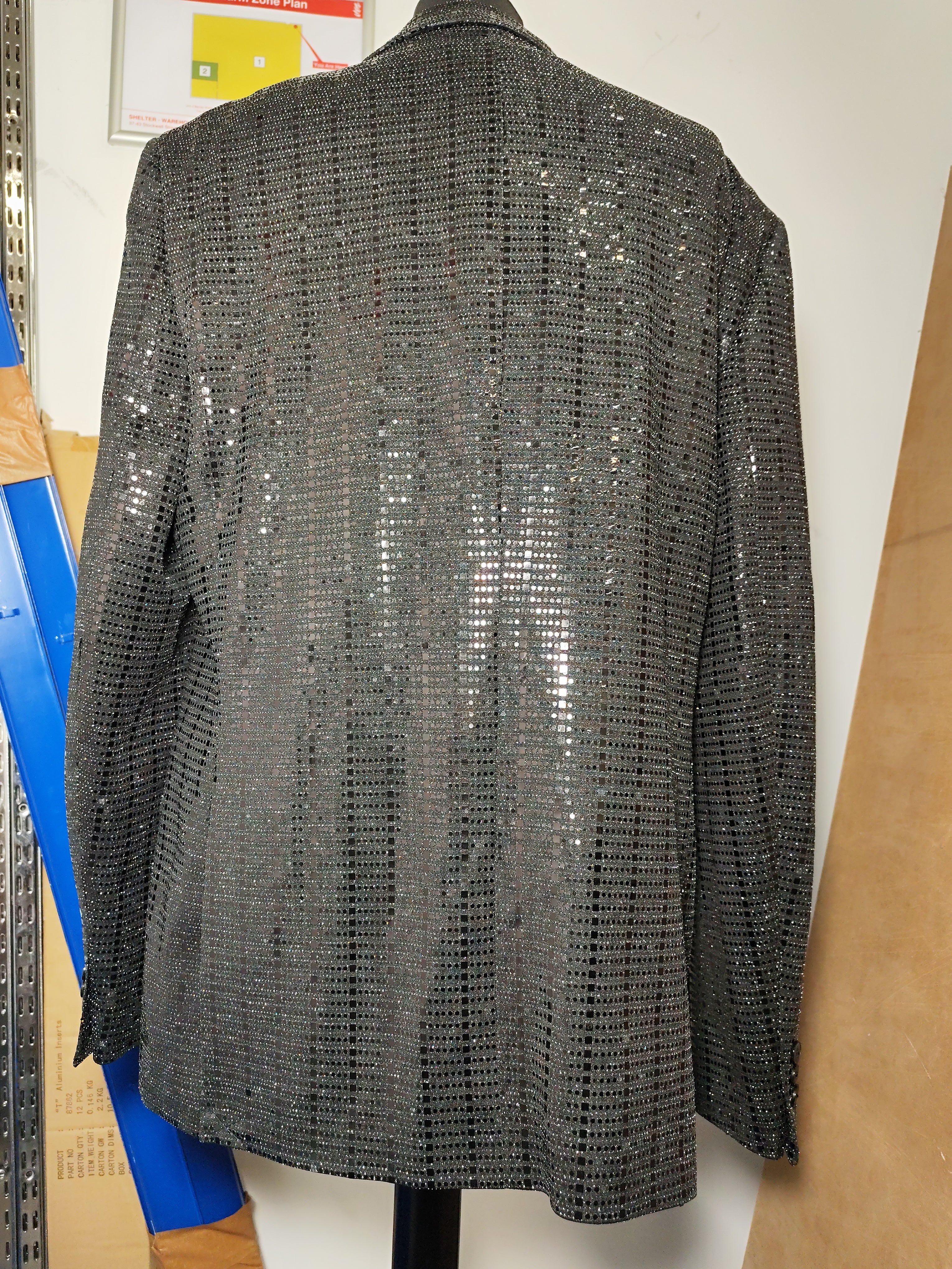 River Island Woman's Black Sequin Blazer | 44R - Image 3
