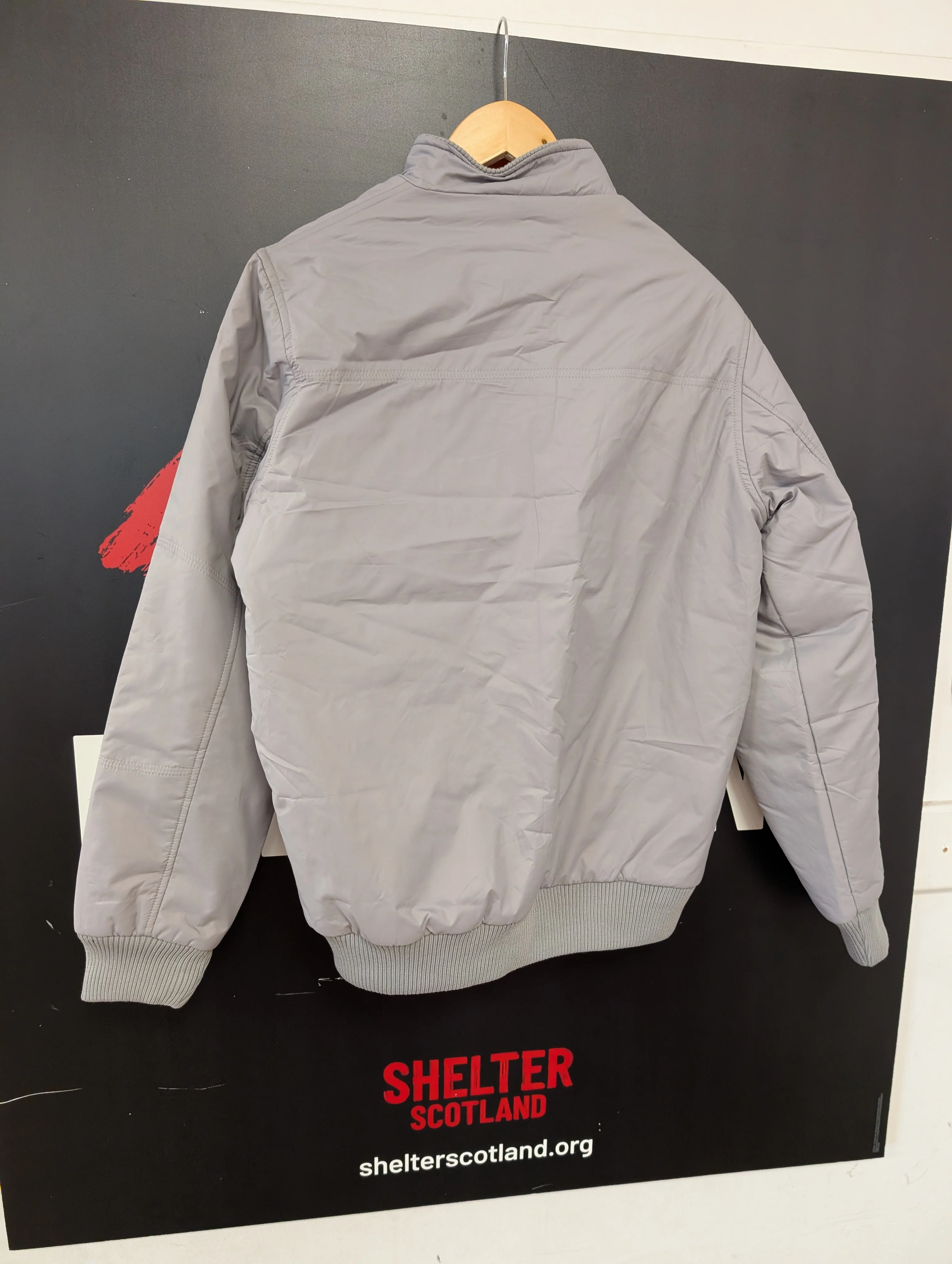 BNWT Roadster Light Grey Bomber Jacket Size L - Image 3