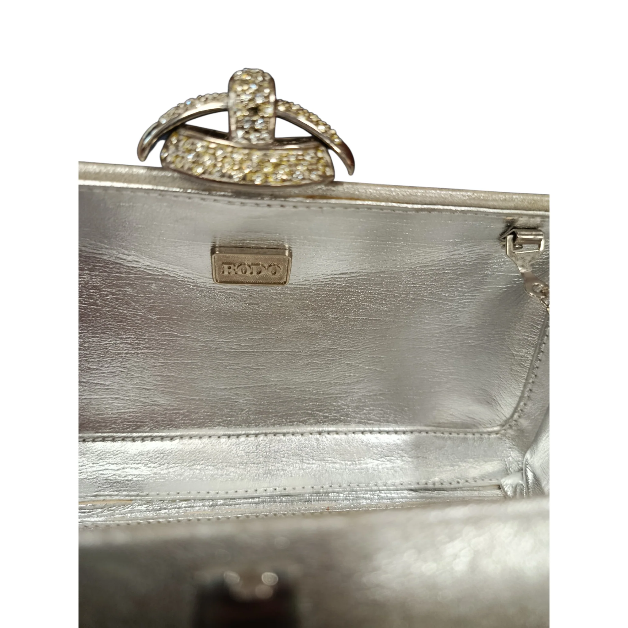 Rodo Silver Clutch Bag - Image 2