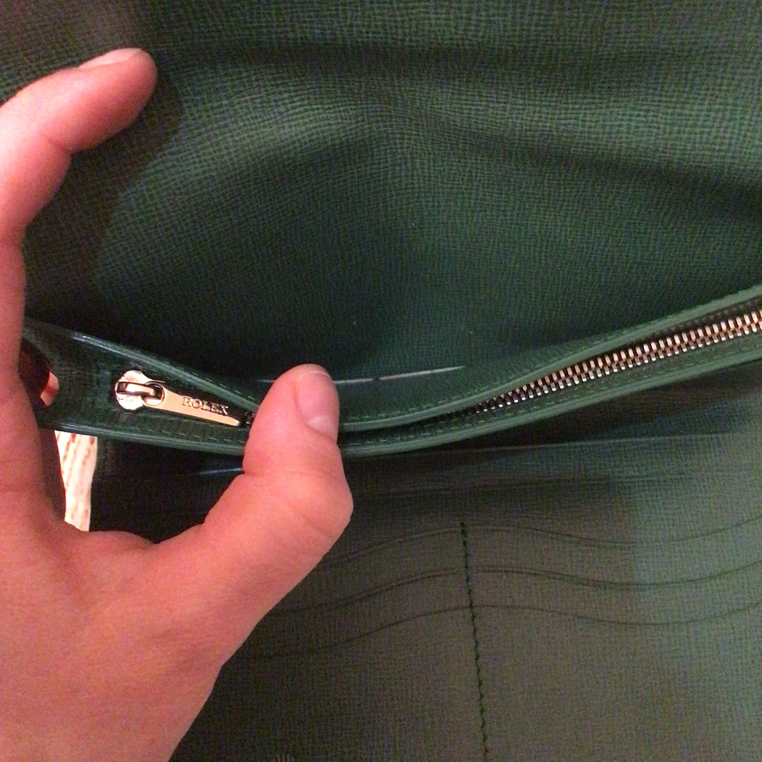 Rolex Green Zip Fold Long Wallet - Image 10