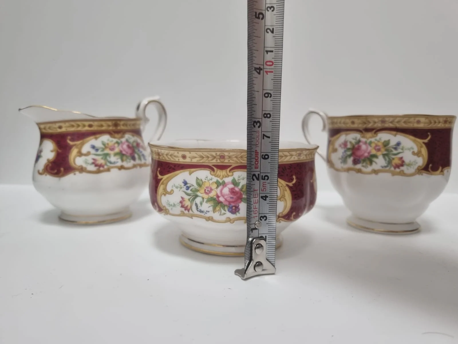Royal Albert Bone China Tea Cup Milk Jug Sugar Bowl 3 pieces - Image 19