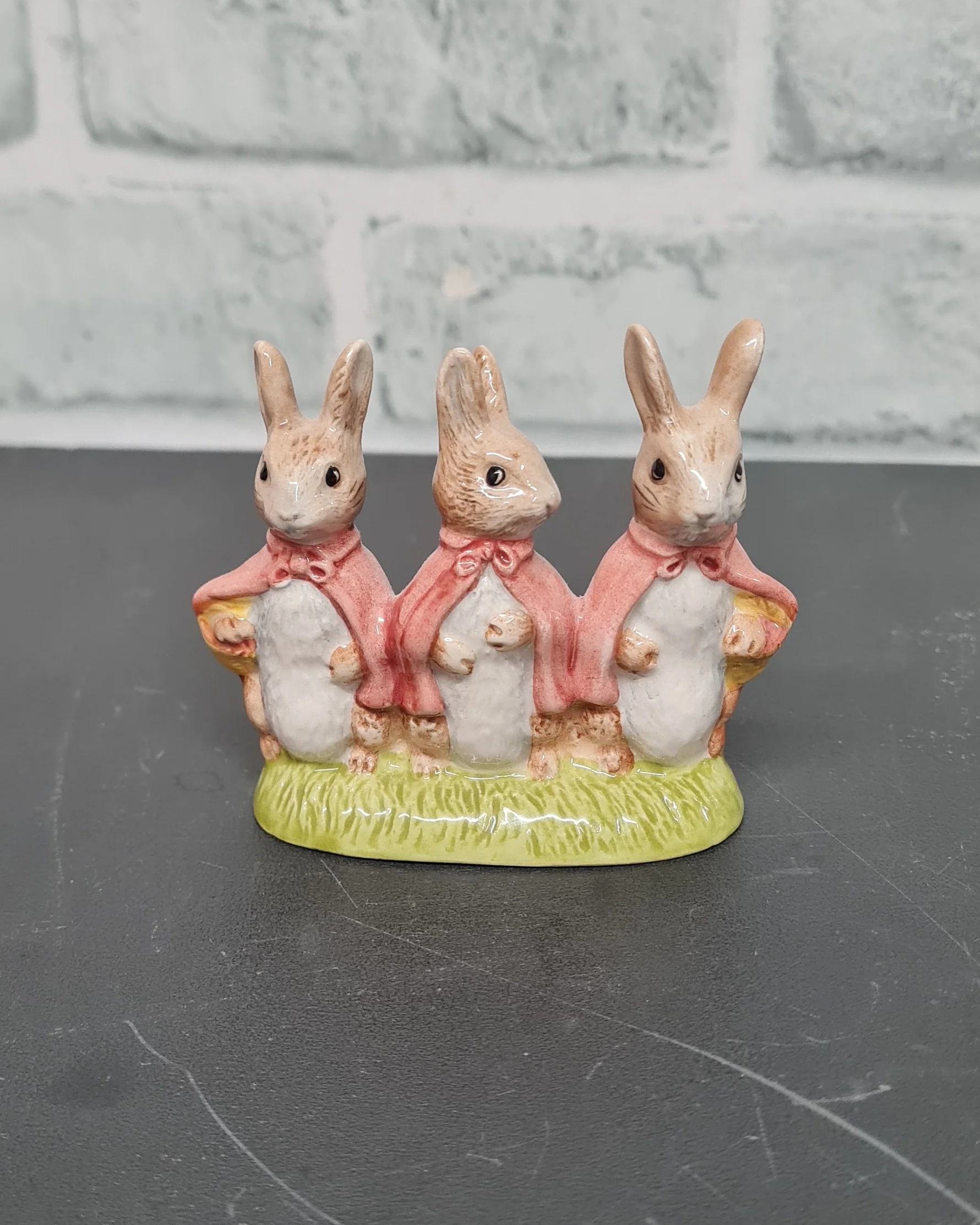 Royal Albert England Flopsy Mopsy and Cottontail Beatrix Potter 1989 Porcelain Figurine