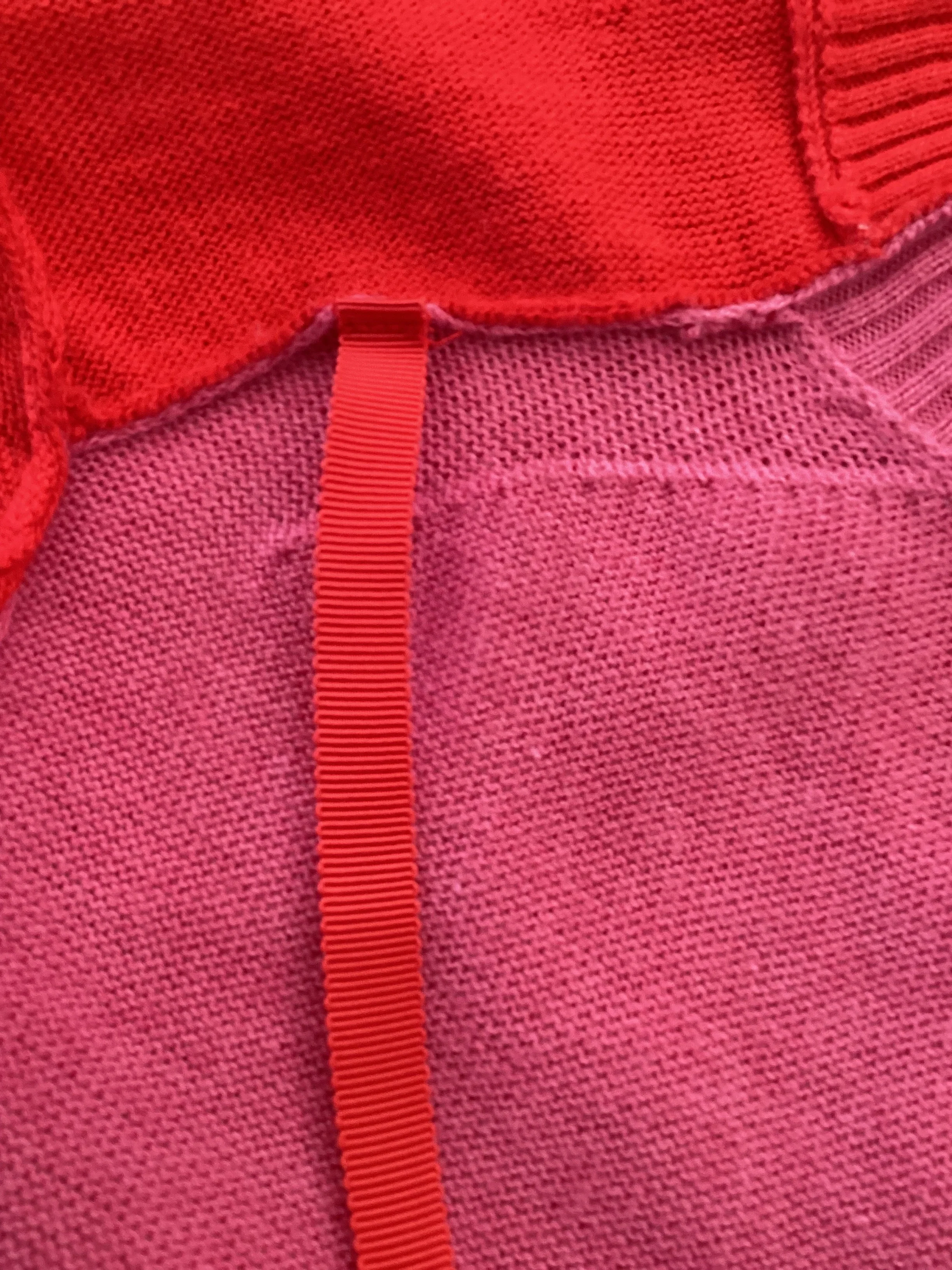 Sacai Pink and Red Cardigan Medium - Image 4