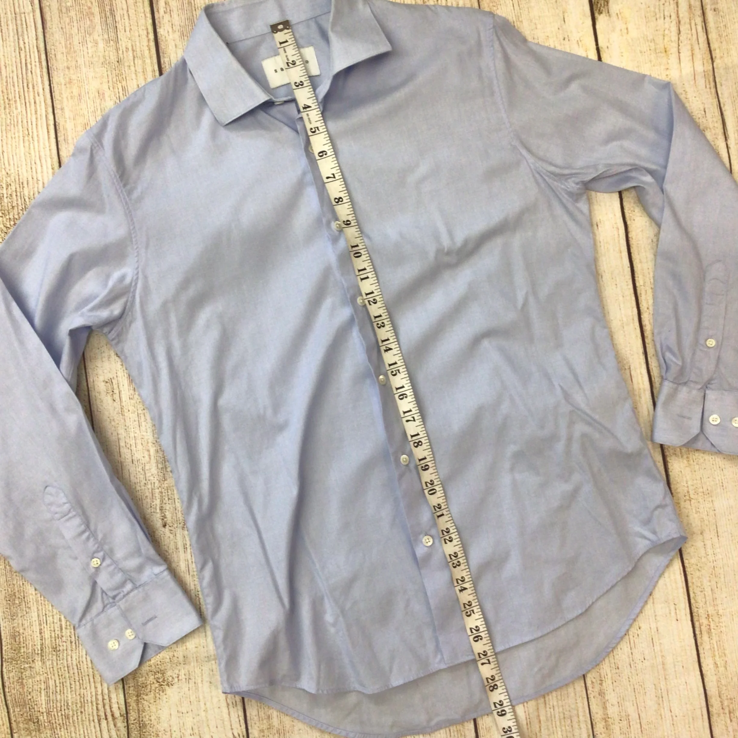 Sandro Paris Light Blue 100% Cotton Long Sleeve Shirt Size 39 (on label) - Image 10
