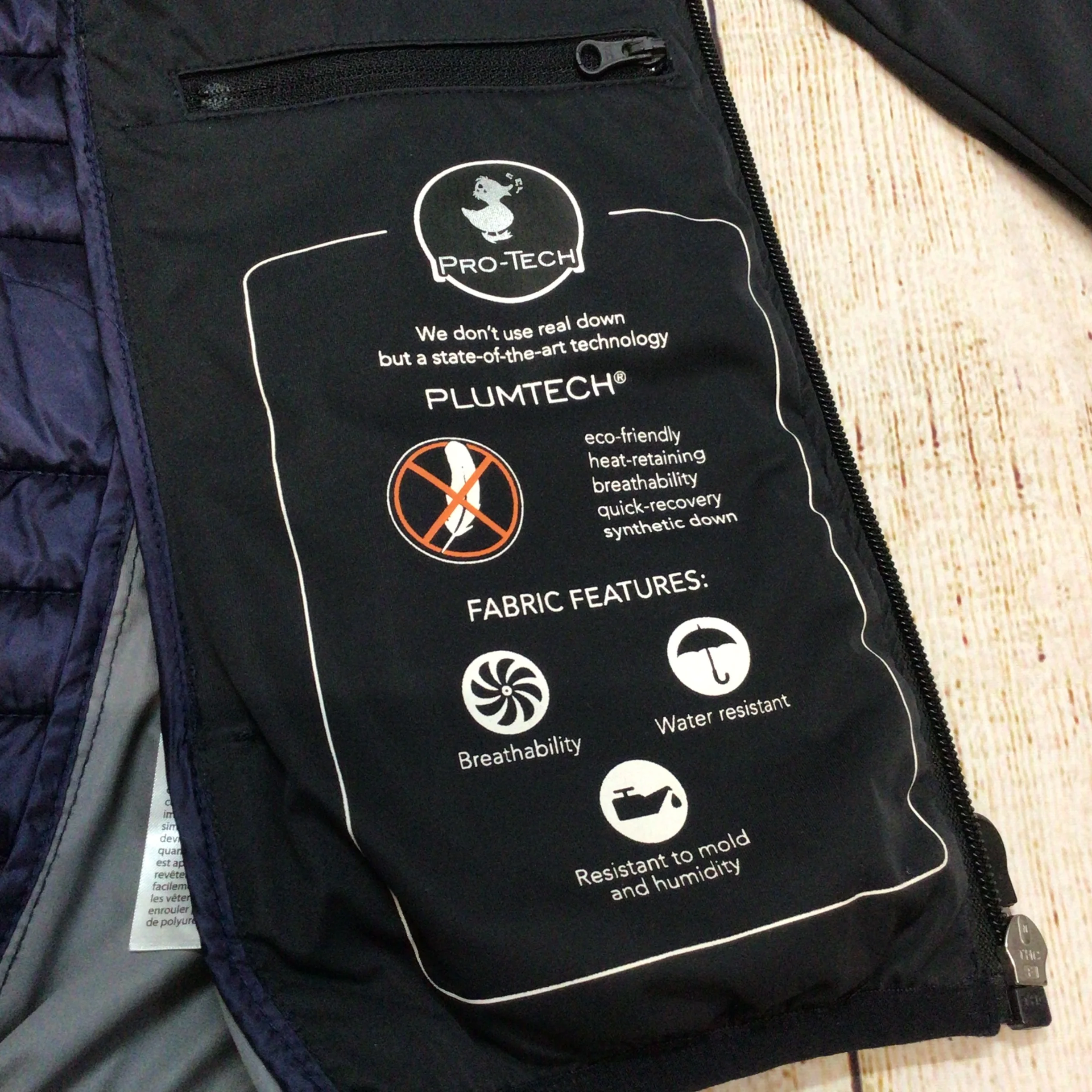 Save the Duck Blue Black Breathable Padded Jacket Size M - Image 10