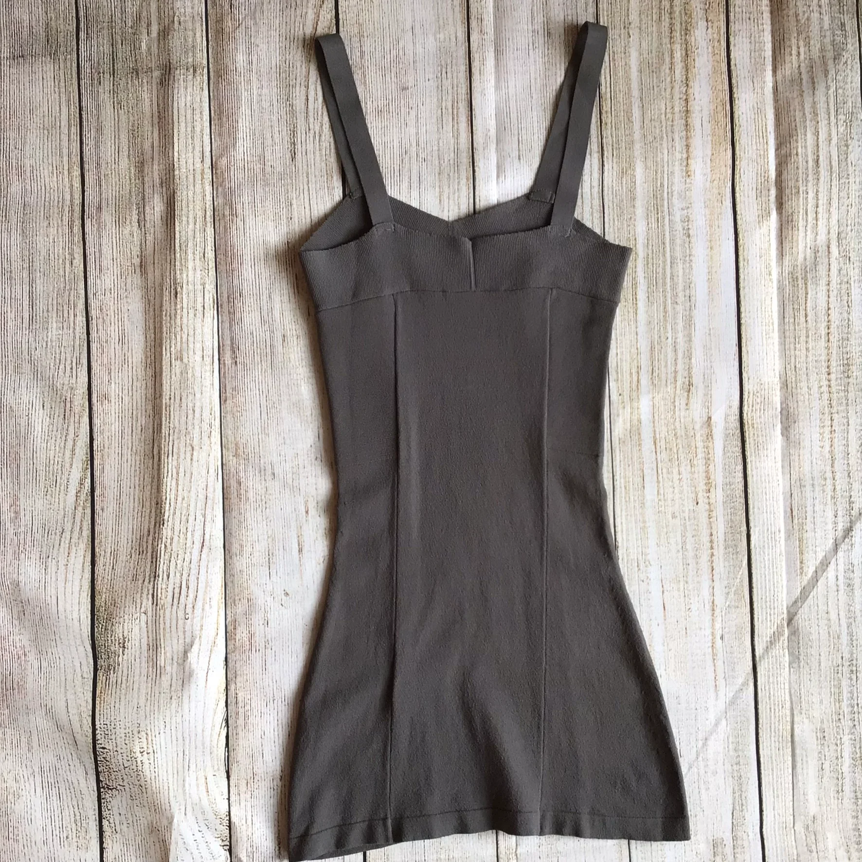 Scanlan & Theodore Grey Crepe Knit Strappy Top Size S - Image 5