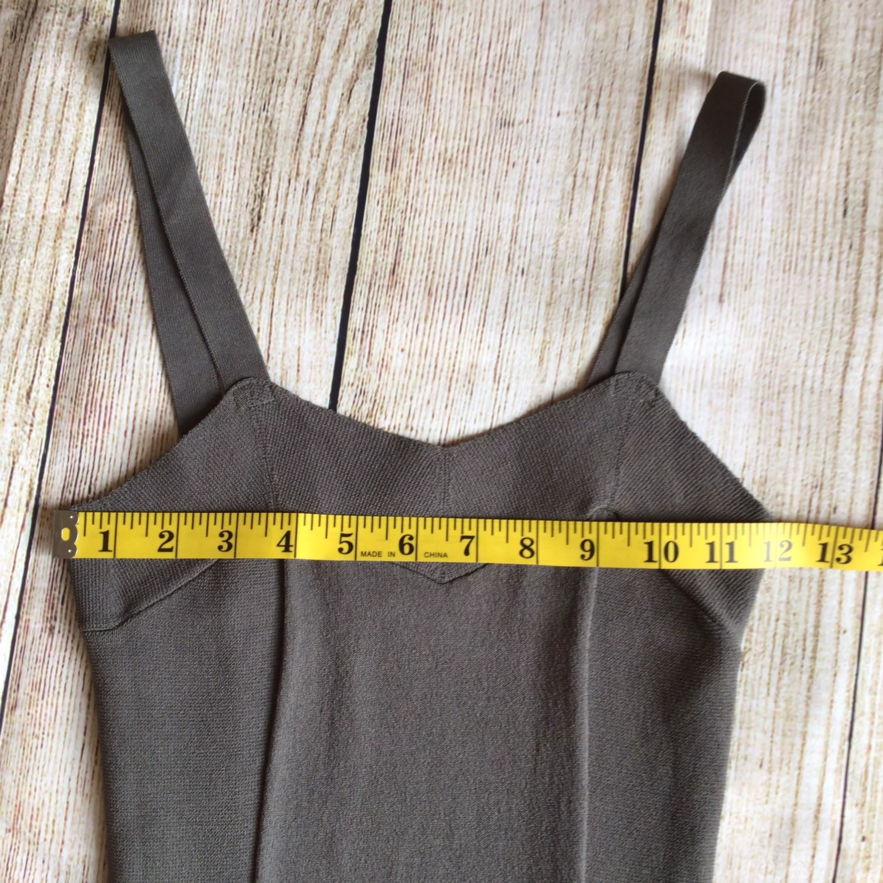 Scanlan & Theodore Grey Crepe Knit Strappy Top Size S - Image 9