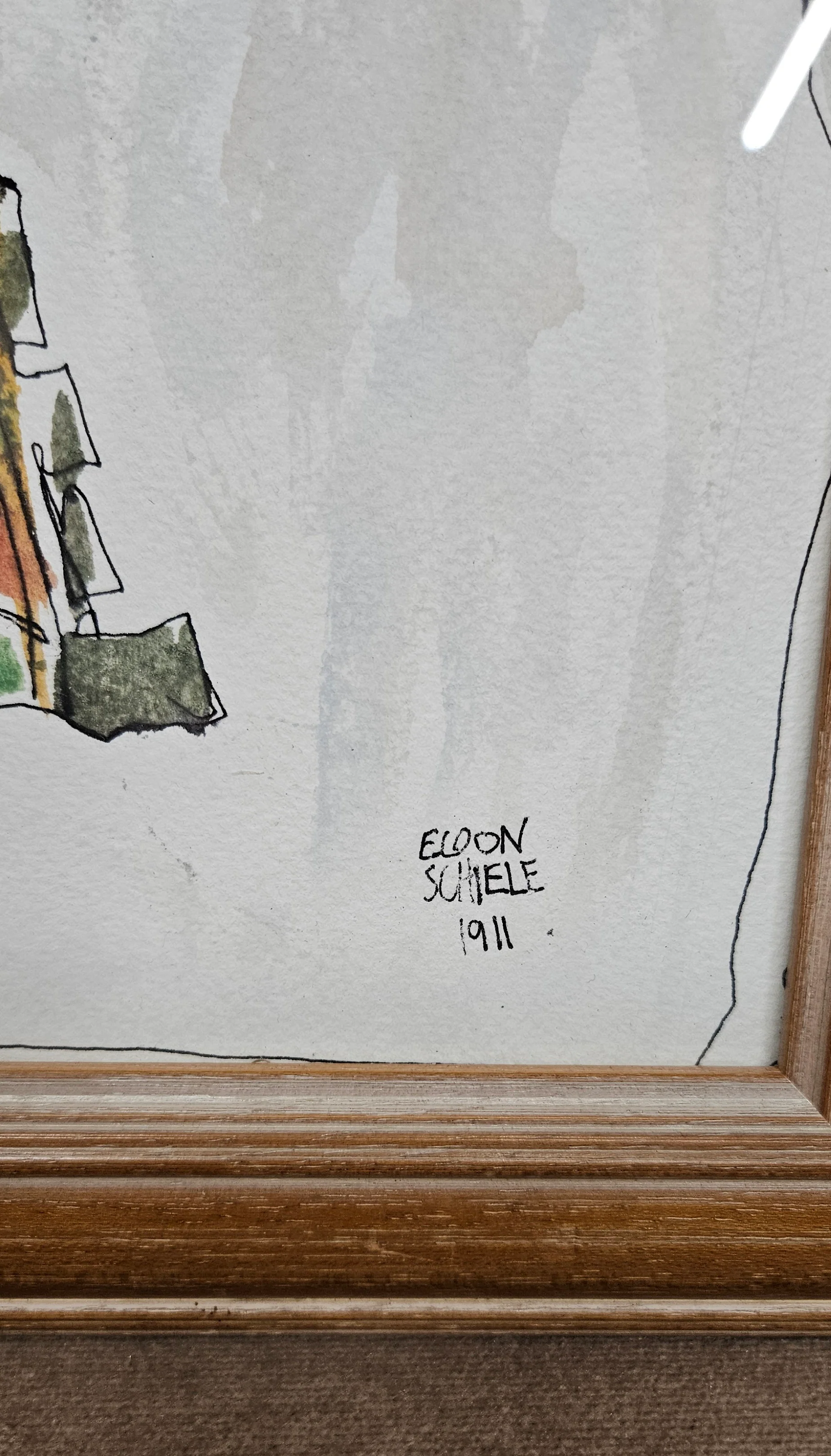 Watercolour Sketch 'Egon Schiele' by Linda Miles (1947-2020) 'Painter & Art Teacher' - Image 2
