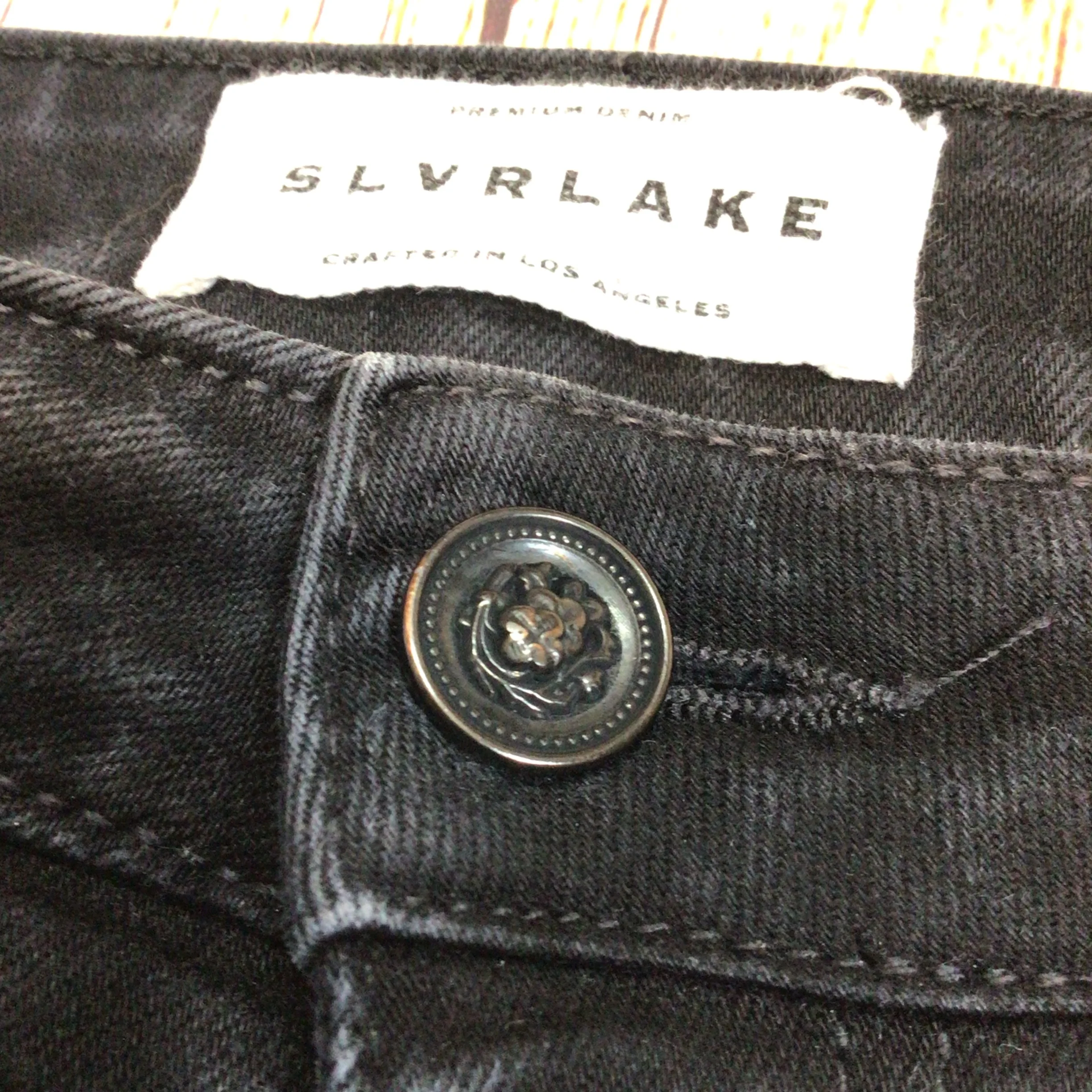Slvrlake Lou Lou Black Cotton Blend Jeans Size 31 - Image 3